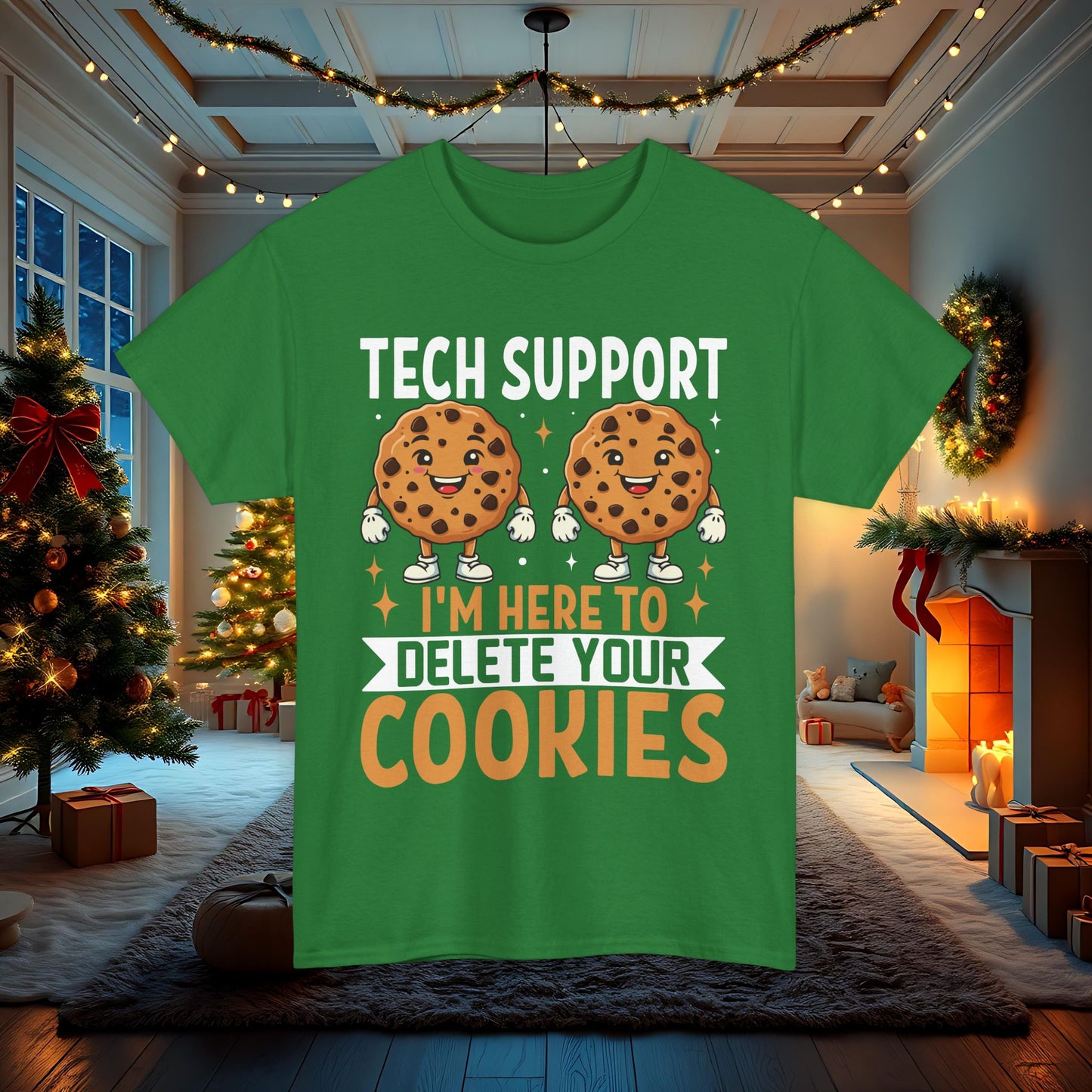 Funny Tech Support I'm Here to Delete Your Cookies Unisex Tee, Humorous Computer Geek Shirt, IT Support Gift, Programmer T-Shirt, Gamer Top,