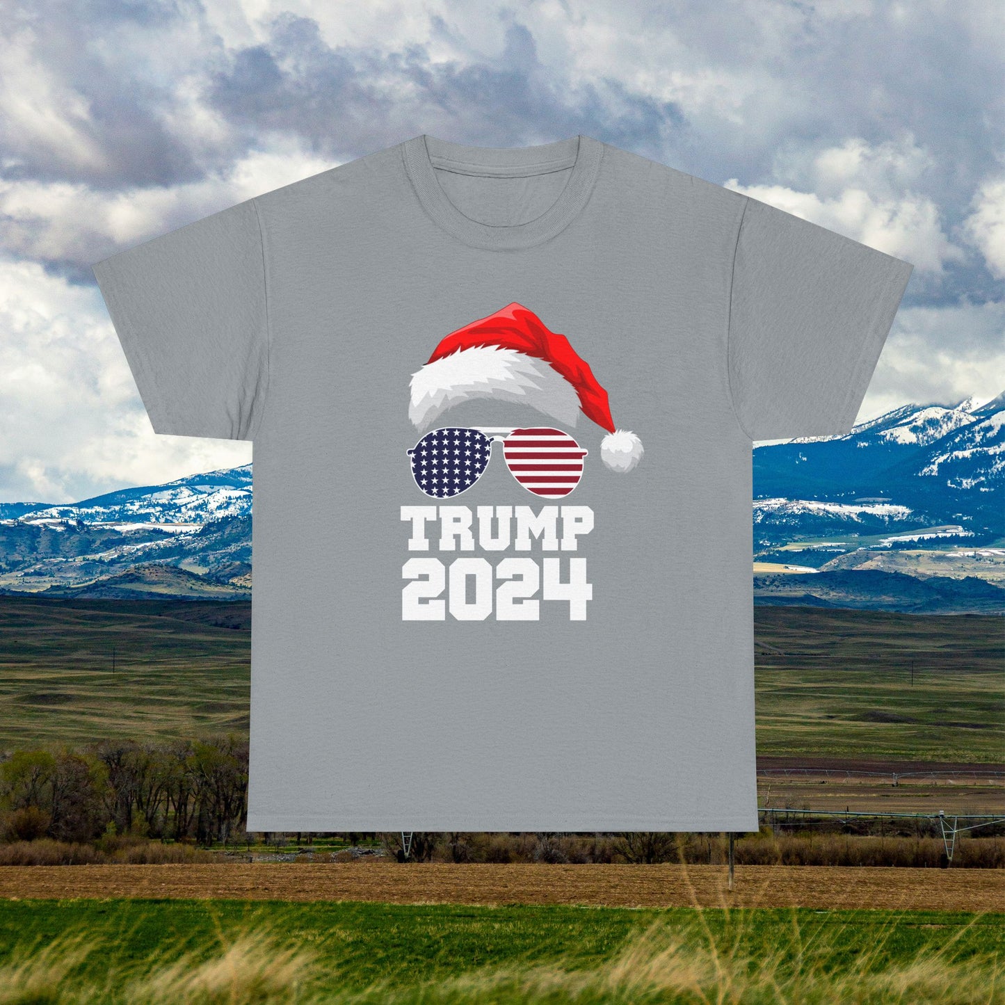 Trump Shirt, Trump Christmas Shirt, Trump Happy Holidays Shirt Unisex Heavy Cotton Tee, Political Tee, Patriotic Christmas Tee, Conservative