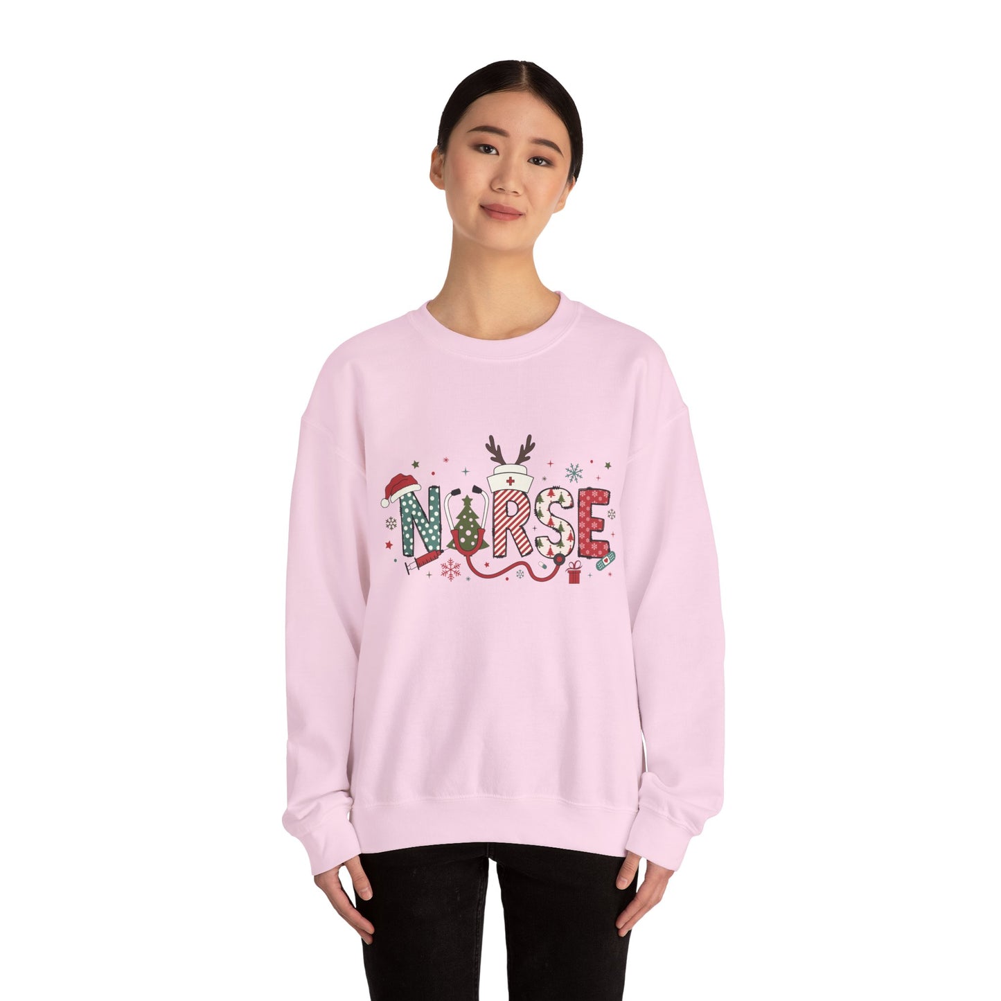 Christmas Nurse Sweatshirt, Holiday Medical Gift, Xmas RN Apparel, Festive Healthcare Clothing, Winter Nurse Jumper