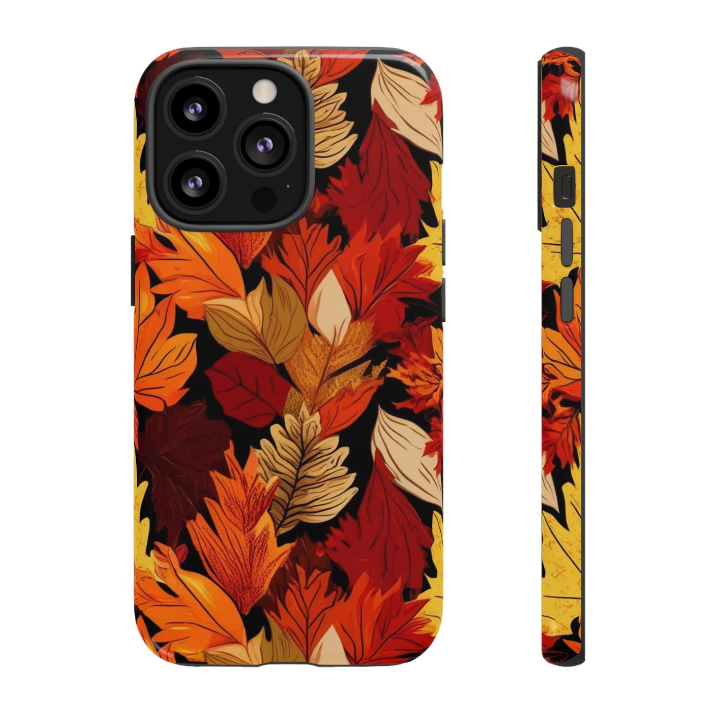 Leafy Tough Cases, Autumn Phone Cover, Protective Smartphone Shell, Nature Lover Gift, Fall Accessories