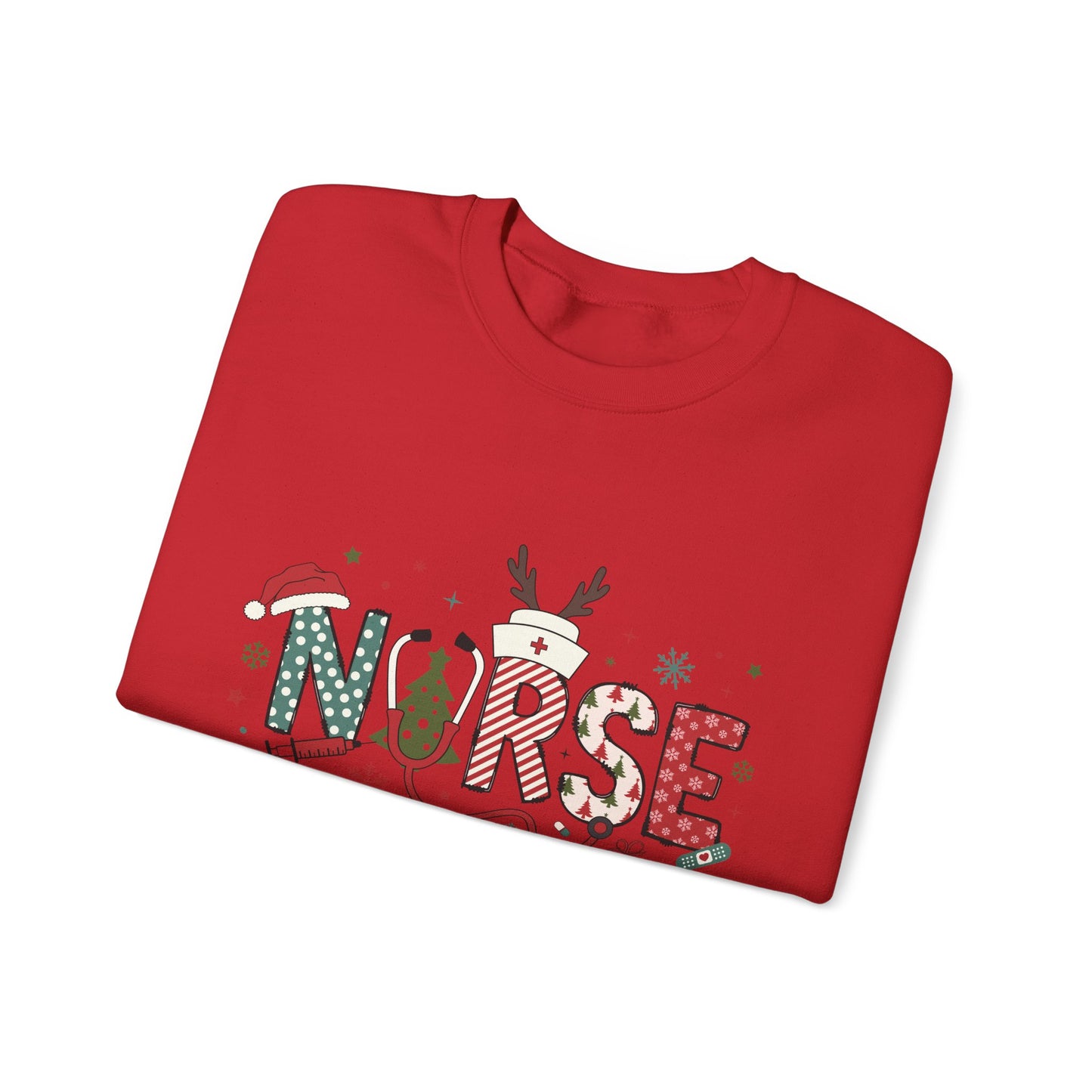 Christmas Nurse Sweatshirt, Holiday Medical Gift, Xmas RN Apparel, Festive Healthcare Clothing, Winter Nurse Jumper