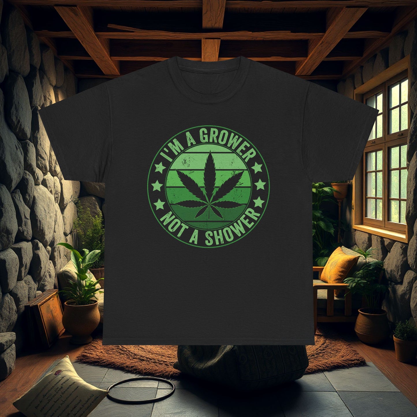 I Am A Grower Not A Shower Cannabis Tee, Marijuana T-Shirt, Funny Pot Shirt, Weed Gift, 420 Clothing