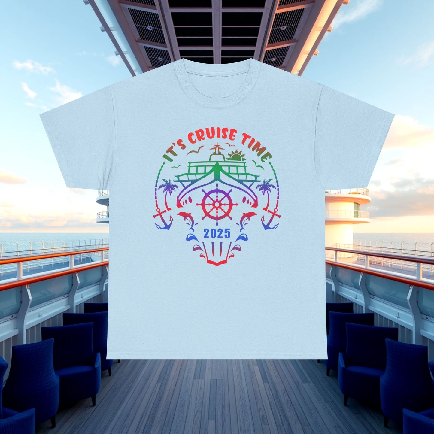 Cruise Time 2025 T-Shirt, Vacation Tee, Nautical Clothing, Travel Shirt, Cruise Ship Top
