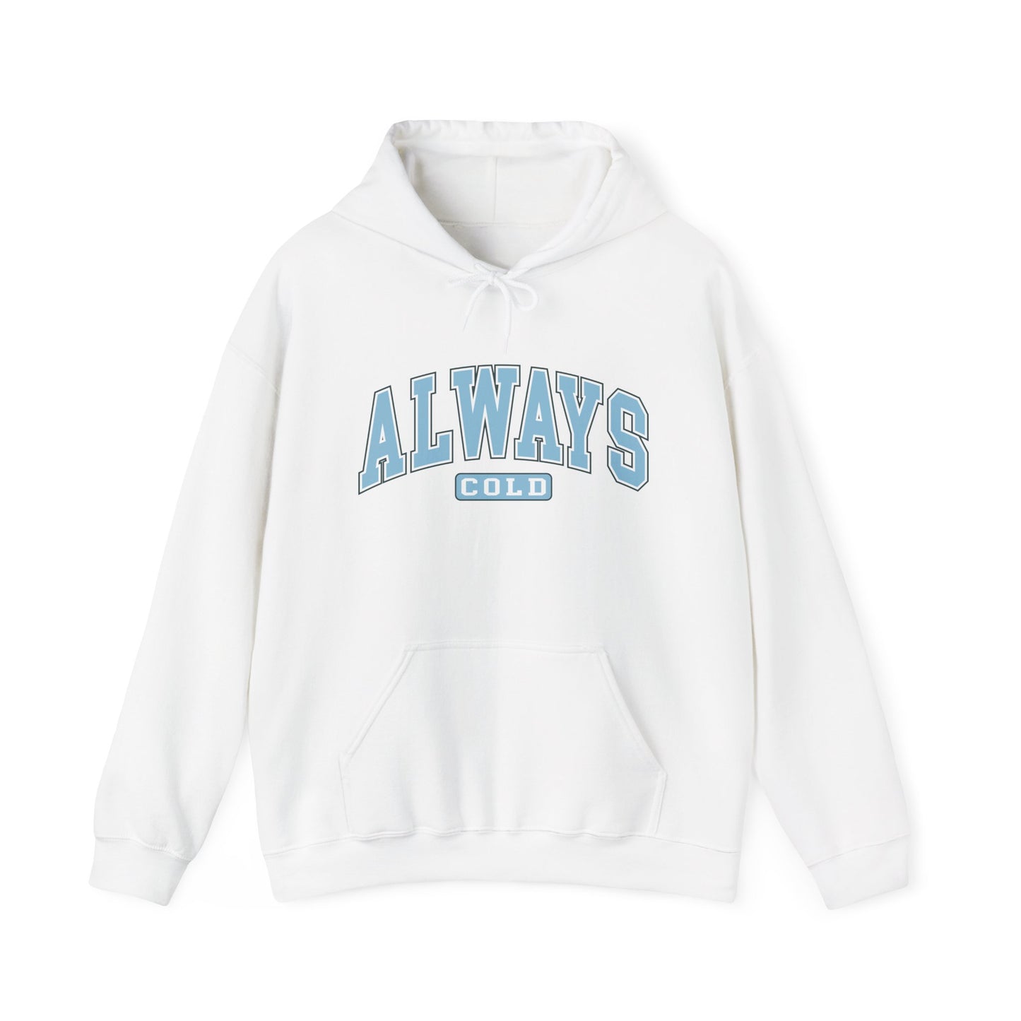 Always Cold Hoodie, Winter Sweatshirt, Cozy Pullover, Warm Jumper, Gift for Cold People, Comfy Outerwear