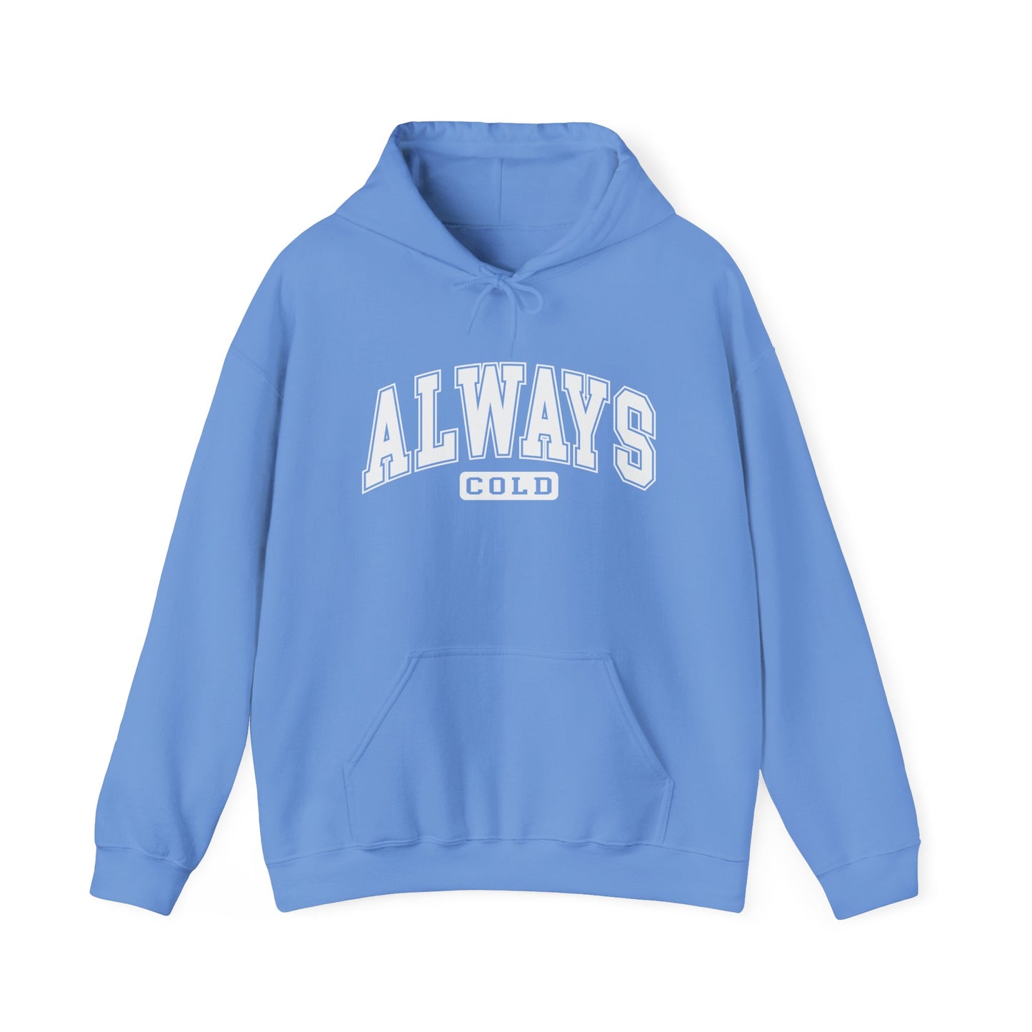 Always Cold Hoodie, Winter Sweatshirt, Cozy Pullover, Warm Jumper, Gift for Cold People, Comfy Outerwear