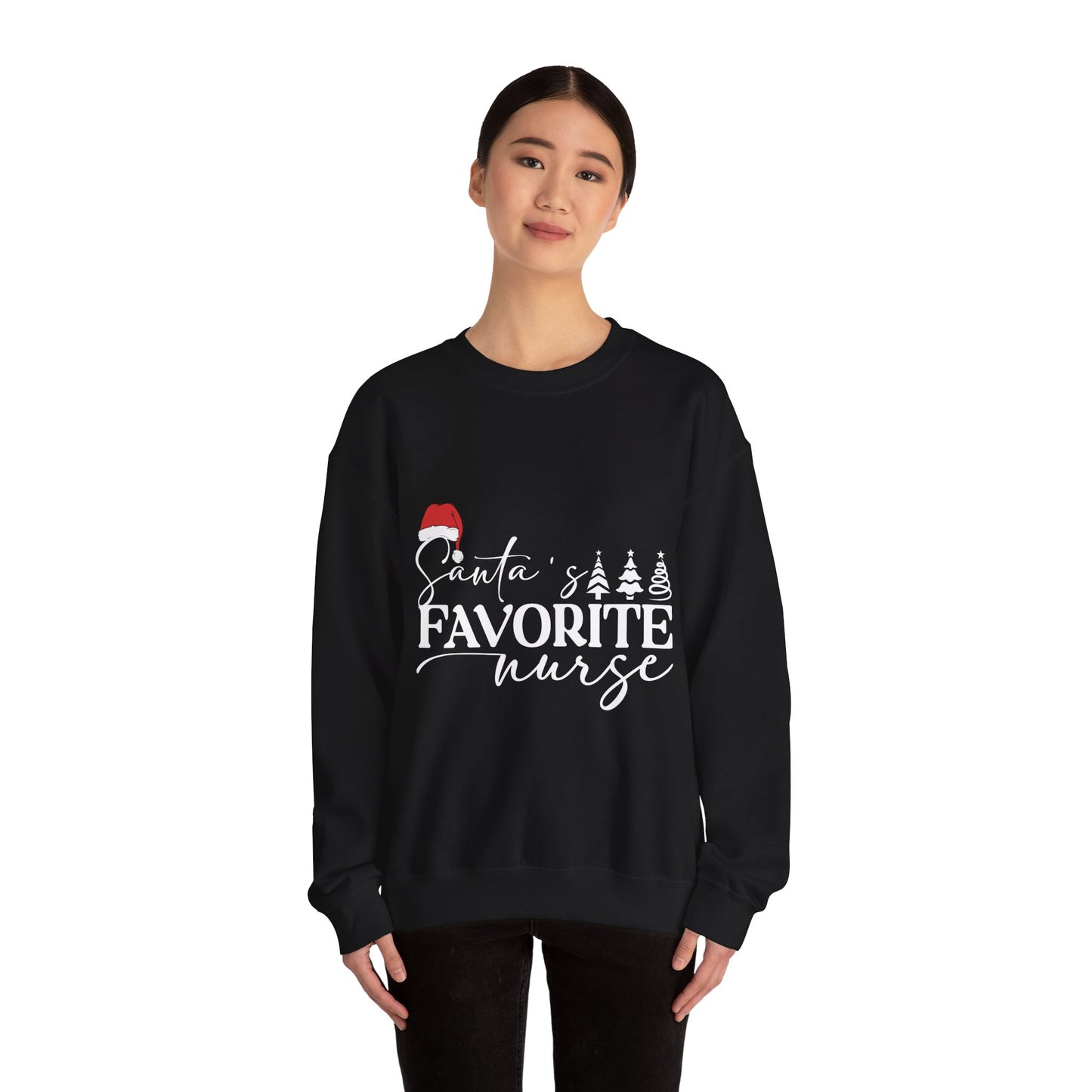 Santa Favorite Nurse Sweatshirt, Christmas Nurse Gift, Holiday Medical Apparel, Xmas RN Pullover, Healthcare Worker Jumper, Secret Santa