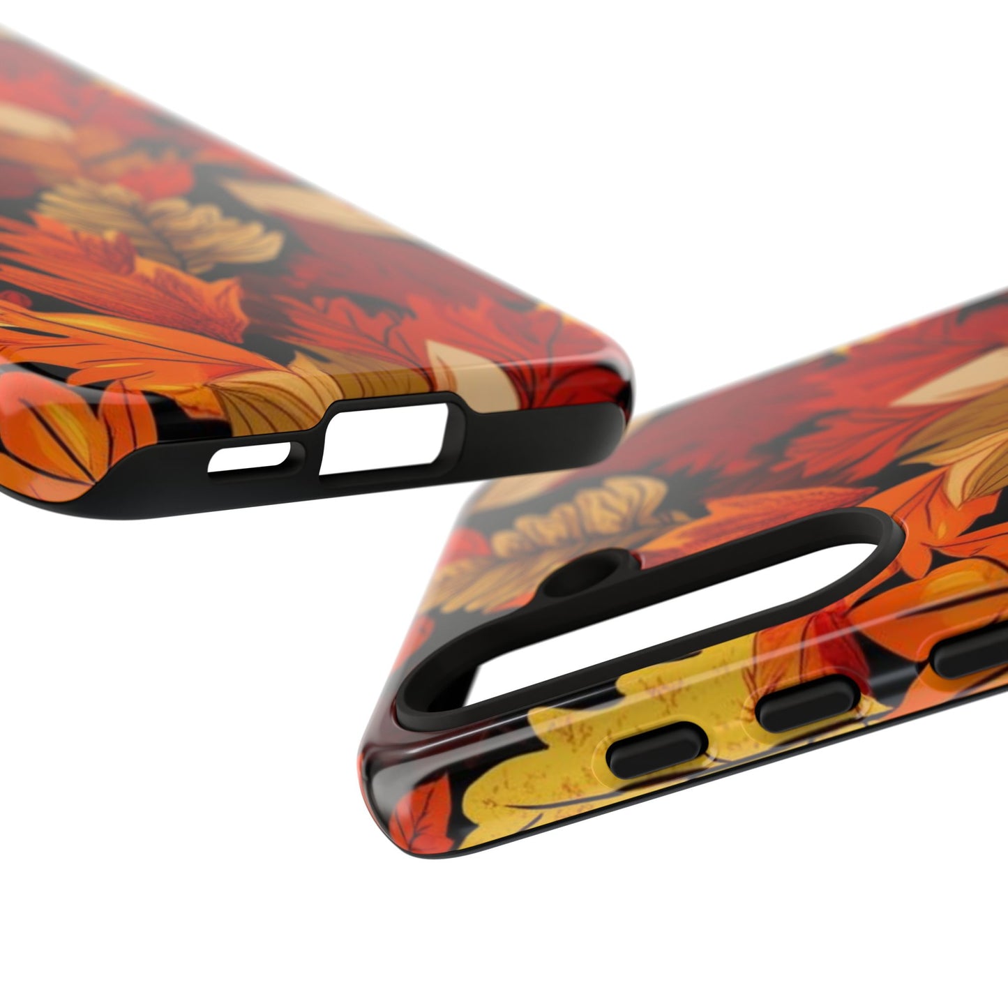 Leafy Tough Cases, Autumn Phone Cover, Protective Smartphone Shell, Nature Lover Gift, Fall Accessories