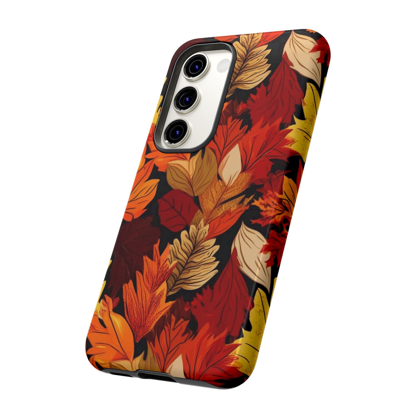Leafy Tough Cases, Autumn Phone Cover, Protective Smartphone Shell, Nature Lover Gift, Fall Accessories
