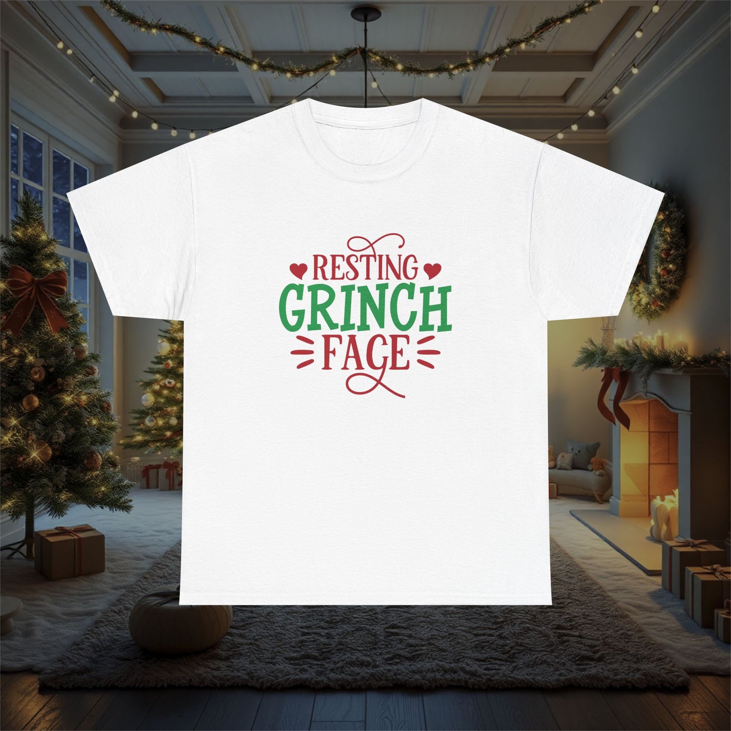 Resting Grinch Face Tee, Christmas Shirt, Holiday Apparel, Funny T-shirt, Unisex Clothing, Grinch Gift