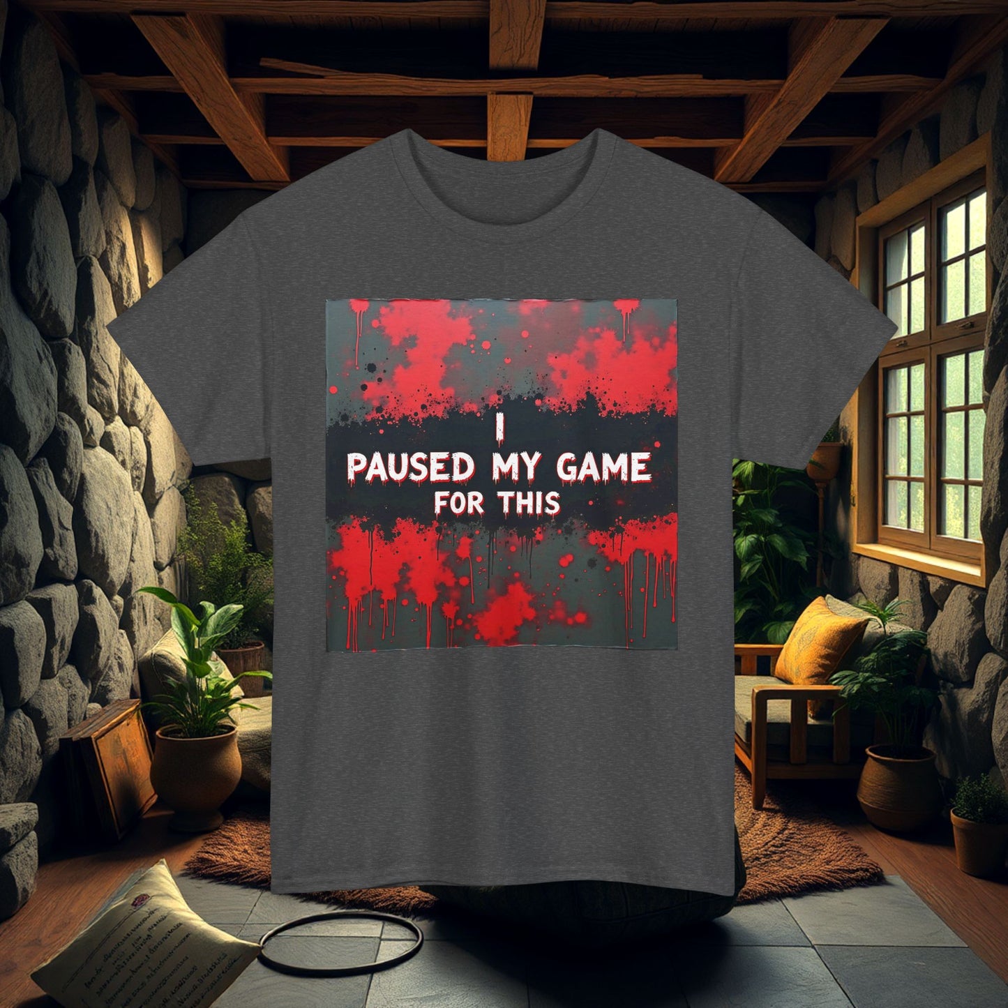 Funny 'I paused my Game For This' Gaming Tee, Gamer Gift, Video Game Lover Shirt, Gaming Apparel, Unisex Cotton Shirt