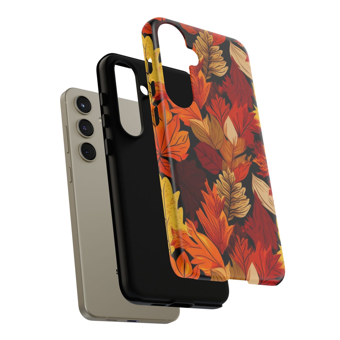 Leafy Tough Cases, Autumn Phone Cover, Protective Smartphone Shell, Nature Lover Gift, Fall Accessories