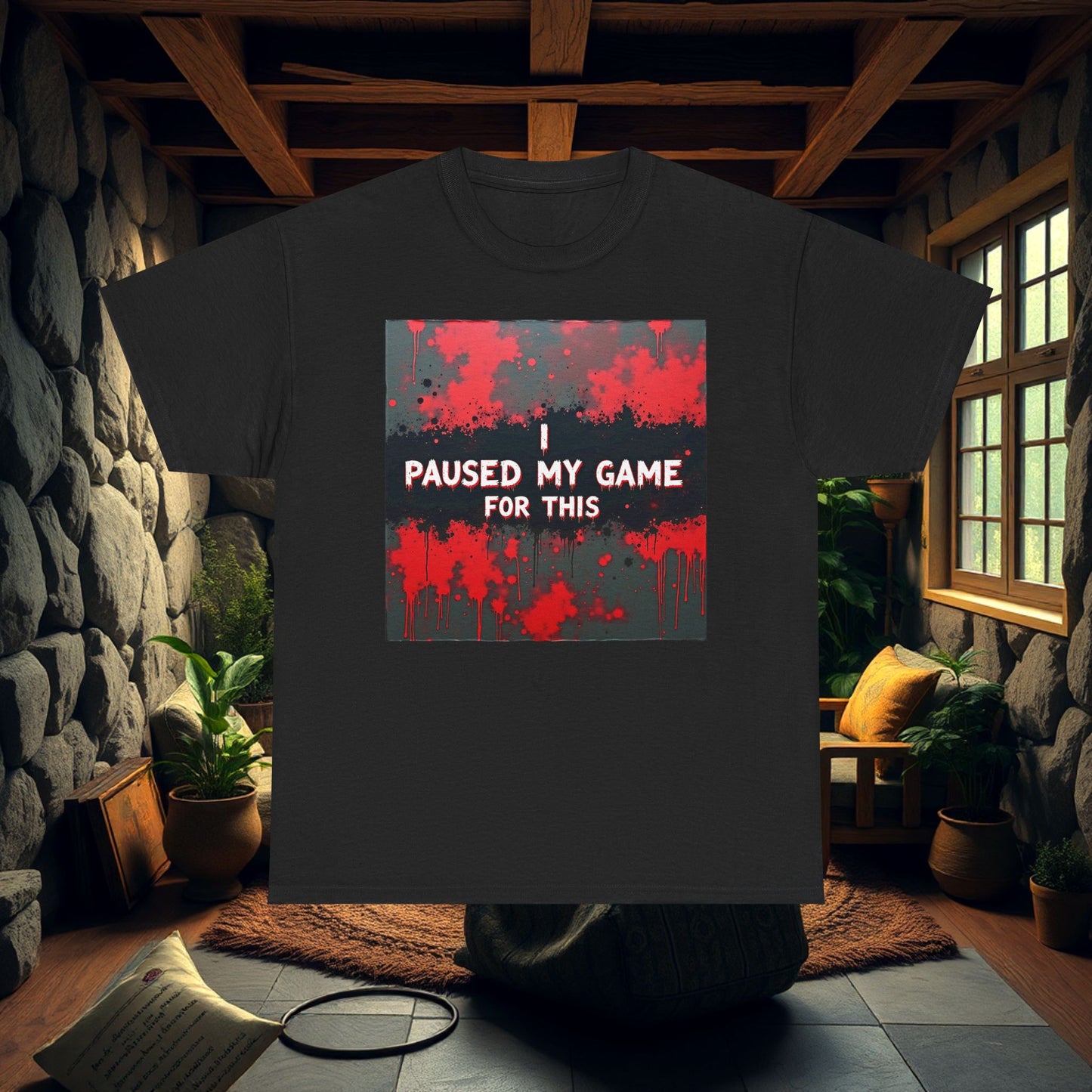 Funny 'I paused my Game For This' Gaming Tee, Gamer Gift, Video Game Lover Shirt, Gaming Apparel, Unisex Cotton Shirt