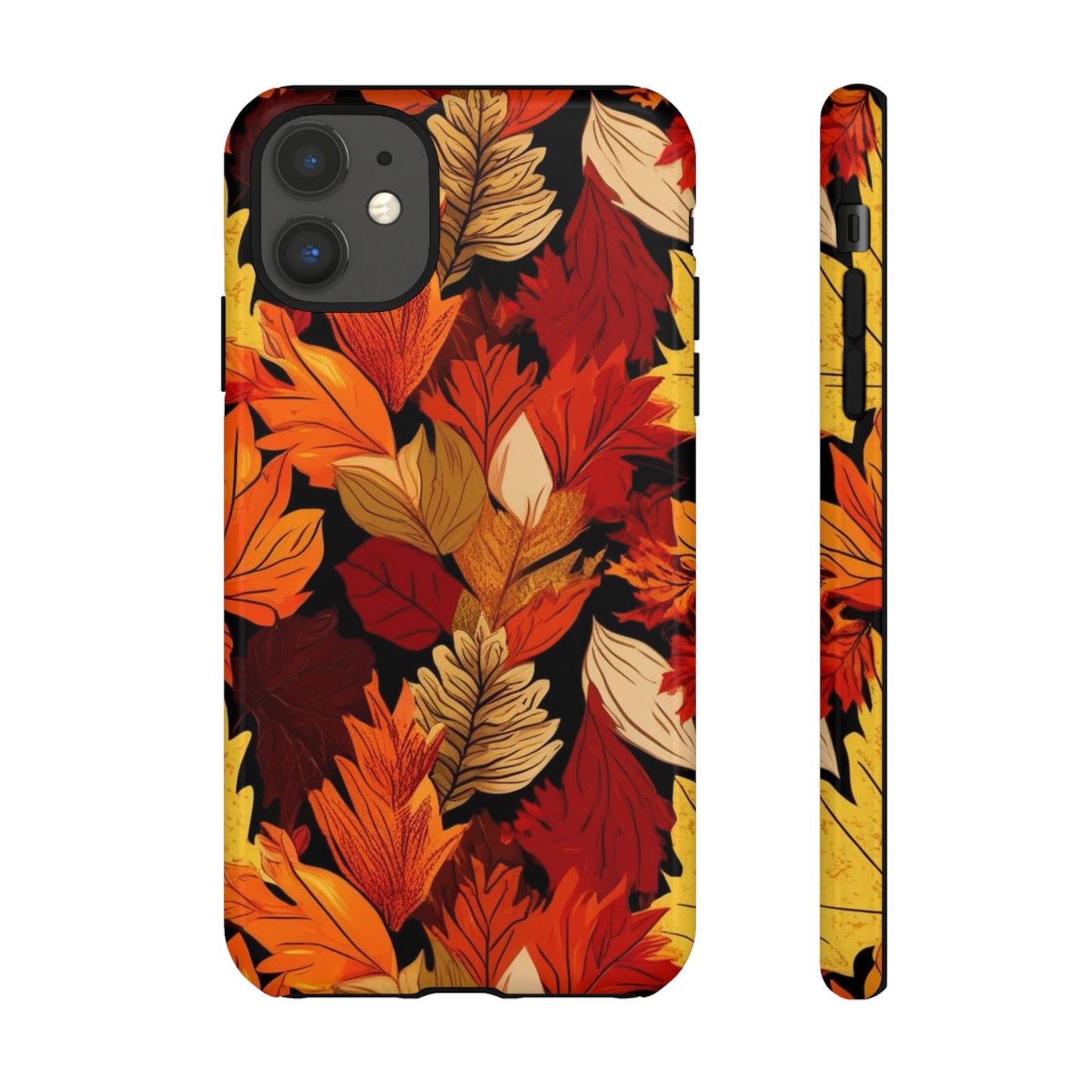 Leafy Tough Cases, Autumn Phone Cover, Protective Smartphone Shell, Nature Lover Gift, Fall Accessories