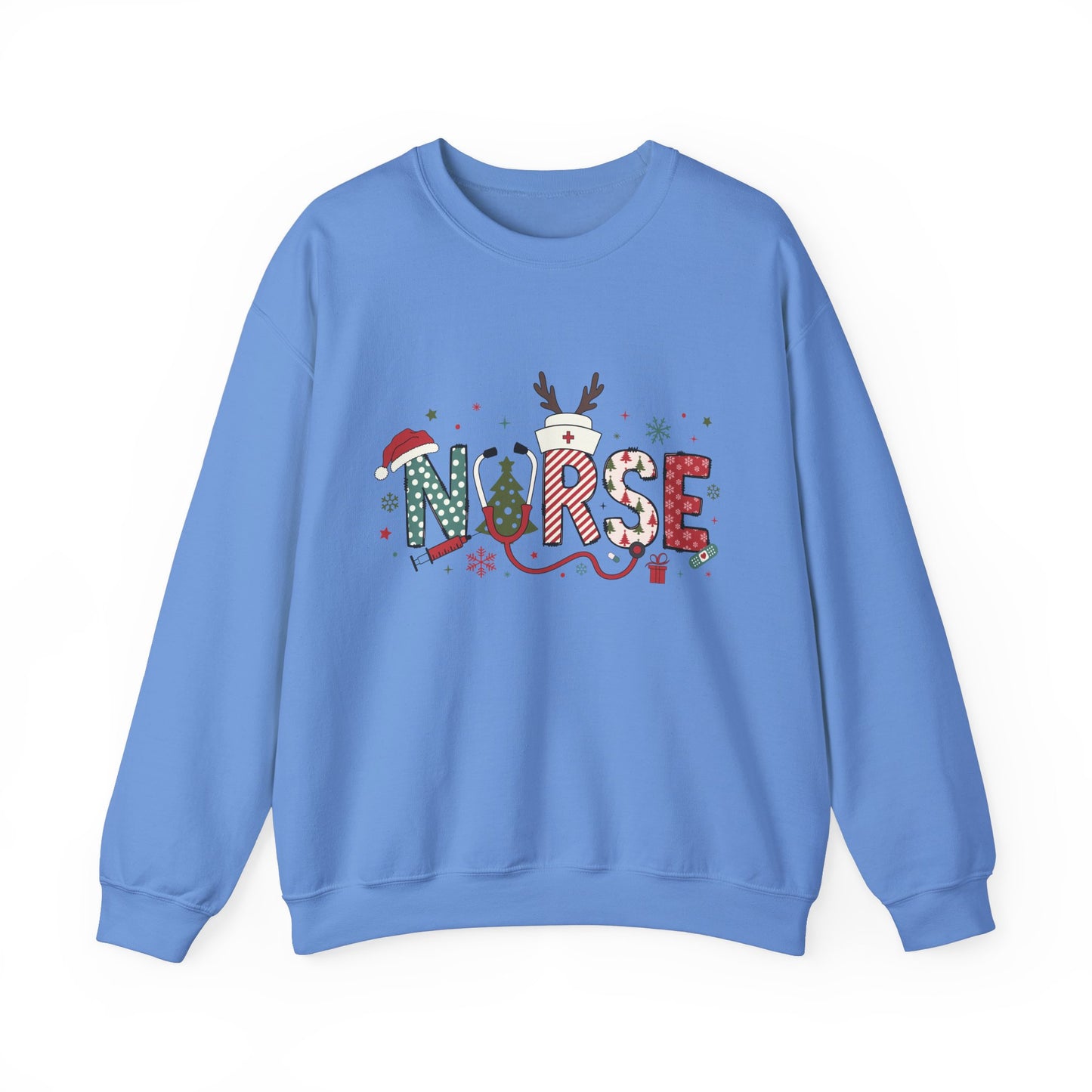 Christmas Nurse Sweatshirt, Holiday Medical Gift, Xmas RN Apparel, Festive Healthcare Clothing, Winter Nurse Jumper