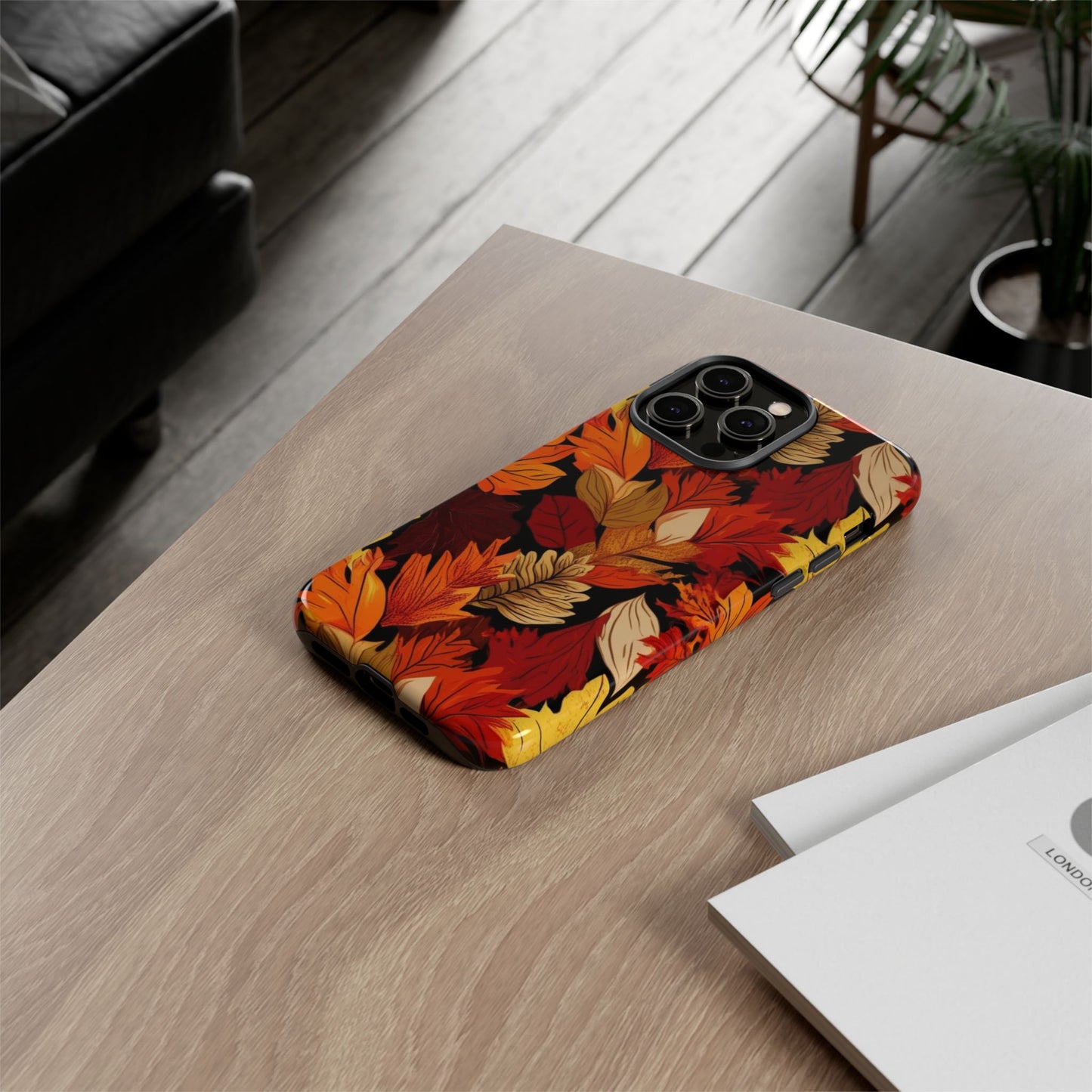 Leafy Tough Cases, Autumn Phone Cover, Protective Smartphone Shell, Nature Lover Gift, Fall Accessories