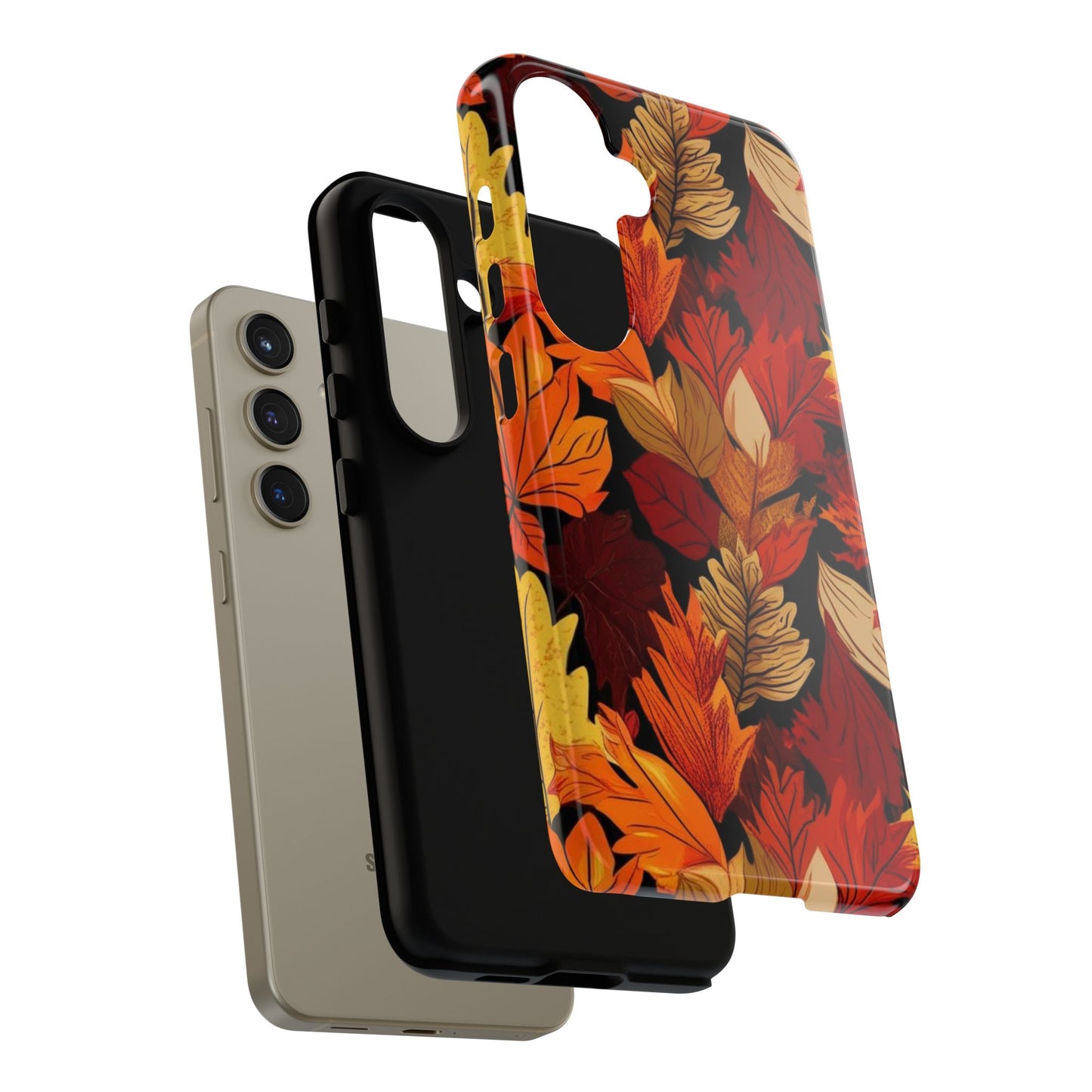 Leafy Tough Cases, Autumn Phone Cover, Protective Smartphone Shell, Nature Lover Gift, Fall Accessories