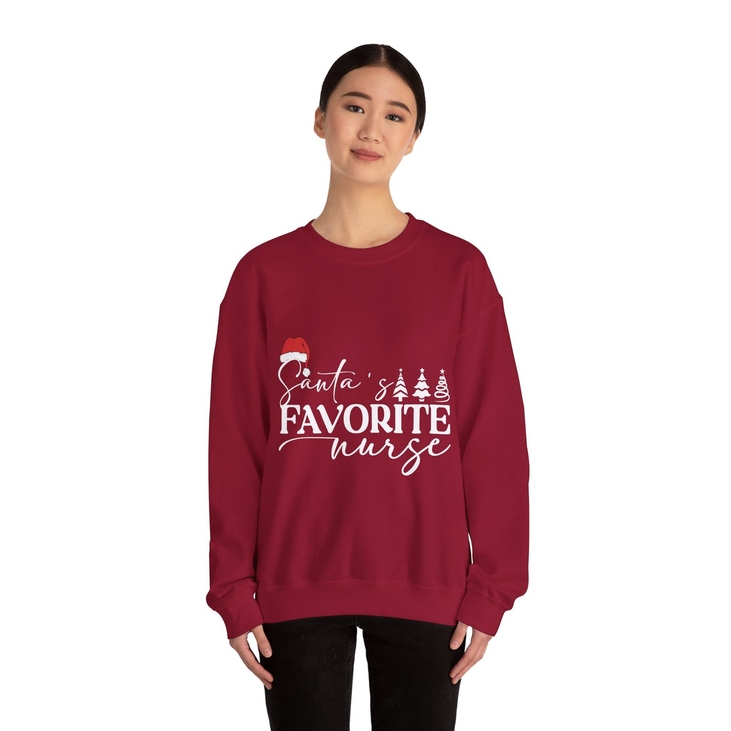 Santa Favorite Nurse Sweatshirt, Christmas Nurse Gift, Holiday Medical Apparel, Xmas RN Pullover, Healthcare Worker Jumper, Secret Santa