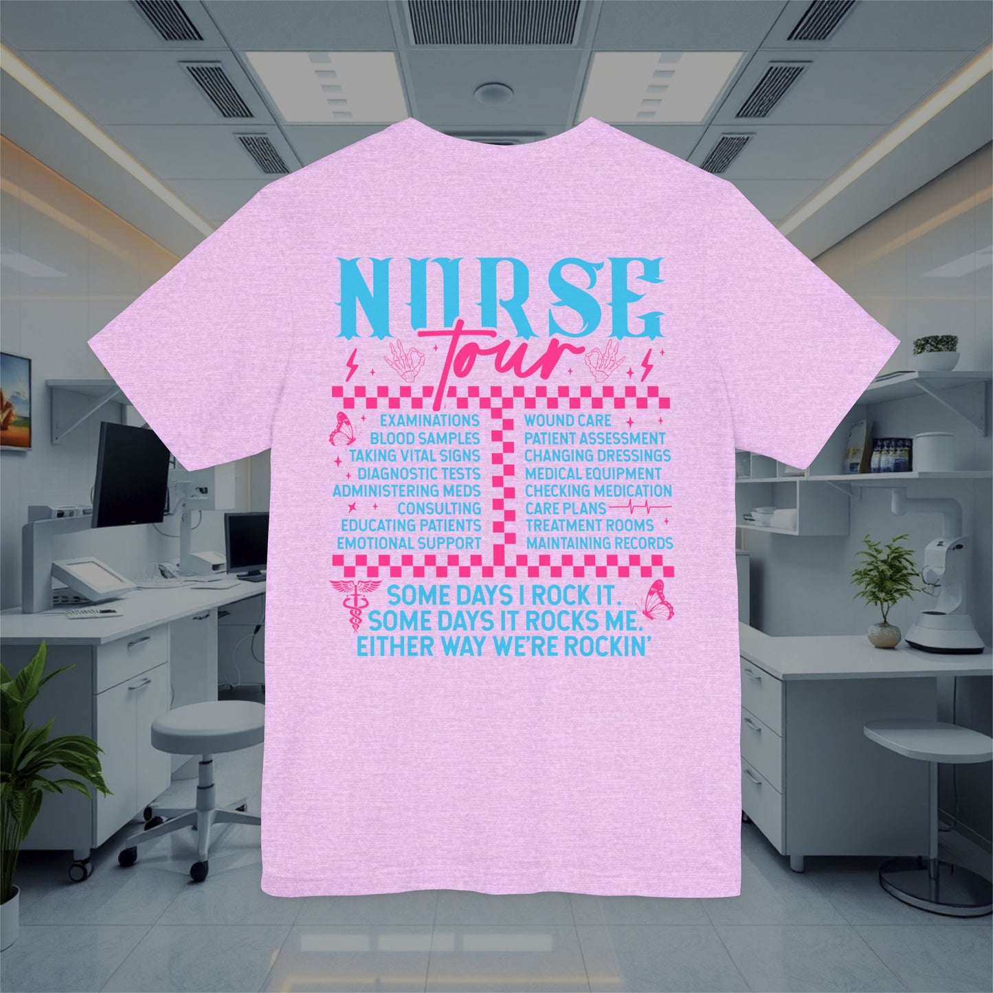Nurse Tour Unisex Tee, Nursing T-Shirt, Medical Top, Healthcare Nurse Shirt, Hospital Apparel
