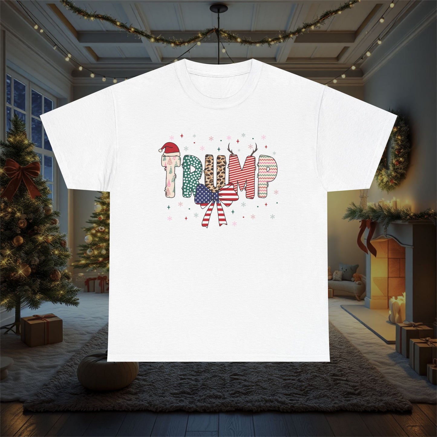 Trump Shirt, Trump Christmas Shirt, Trump Happy Holidays Shirt, Trump Won Unisex Cotton Tee, Political Shirt