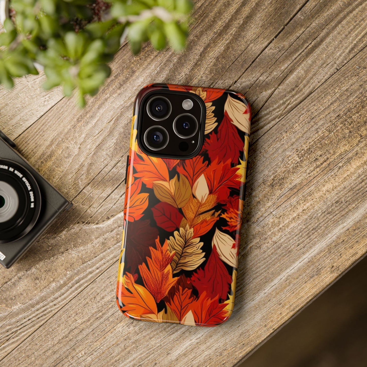 Leafy Tough Cases, Autumn Phone Cover, Protective Smartphone Shell, Nature Lover Gift, Fall Accessories