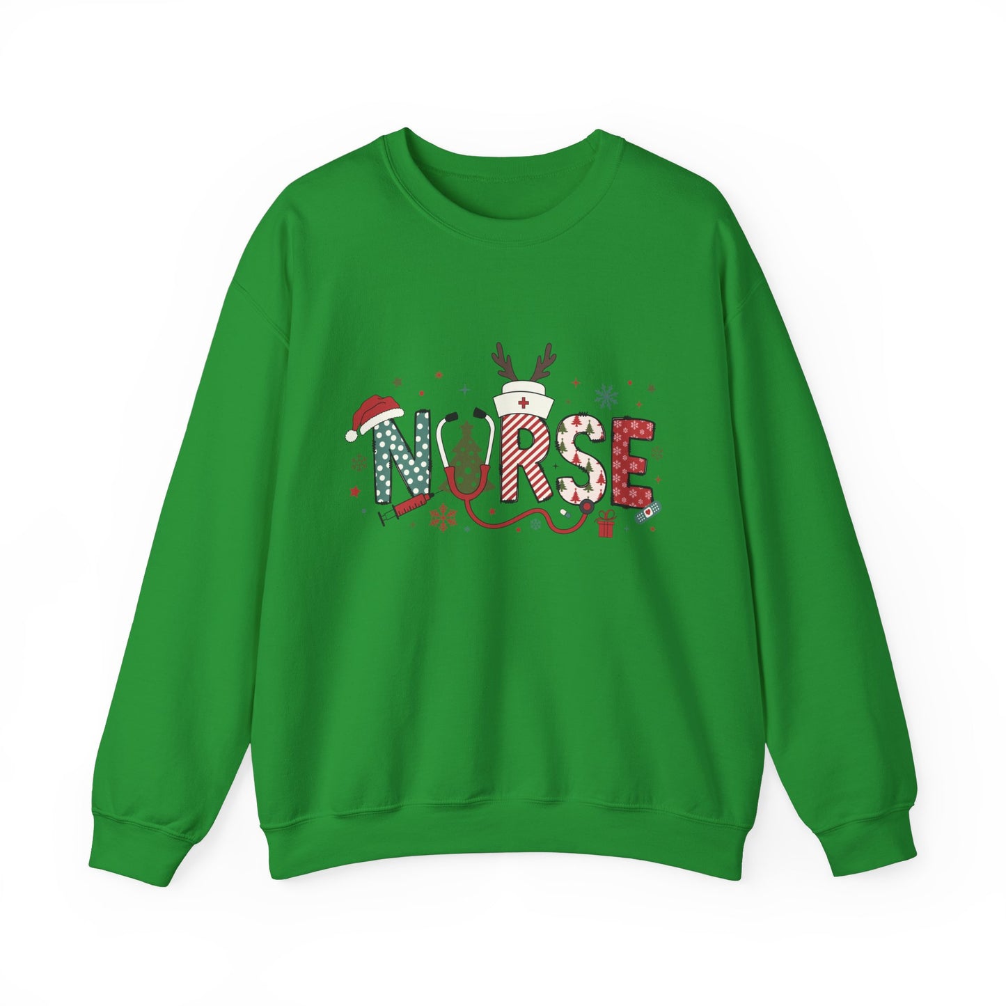 Christmas Nurse Sweatshirt, Holiday Medical Gift, Xmas RN Apparel, Festive Healthcare Clothing, Winter Nurse Jumper