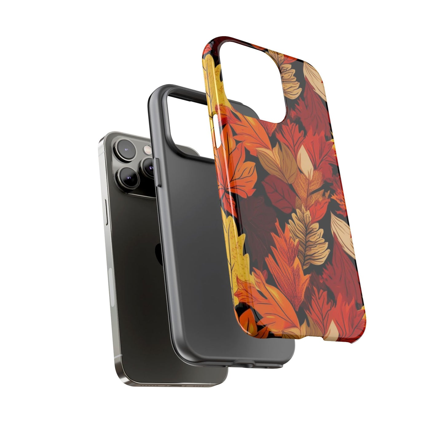 Leafy Tough Cases, Autumn Phone Cover, Protective Smartphone Shell, Nature Lover Gift, Fall Accessories