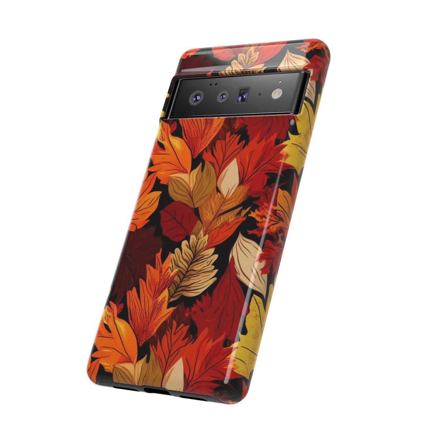Leafy Tough Cases, Autumn Phone Cover, Protective Smartphone Shell, Nature Lover Gift, Fall Accessories