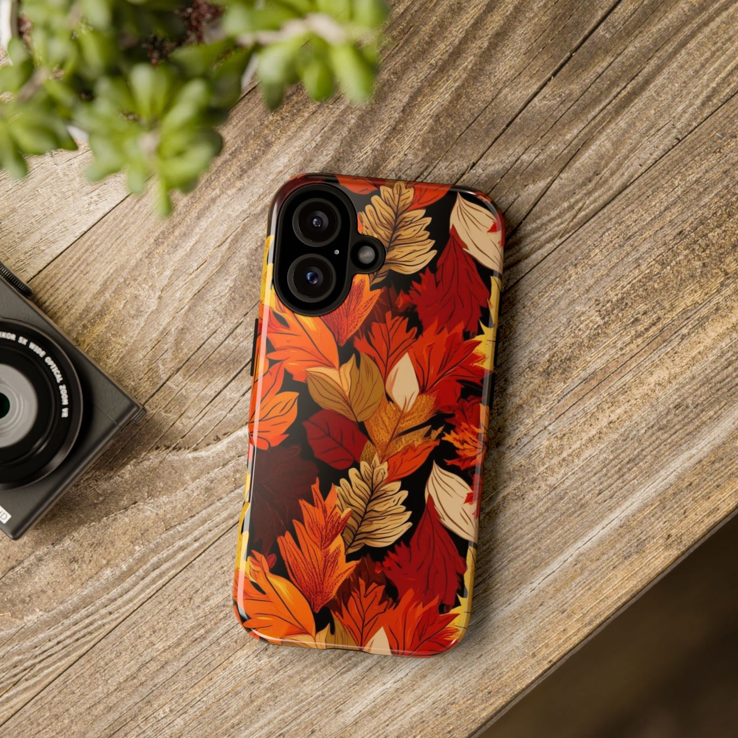 Leafy Tough Cases, Autumn Phone Cover, Protective Smartphone Shell, Nature Lover Gift, Fall Accessories