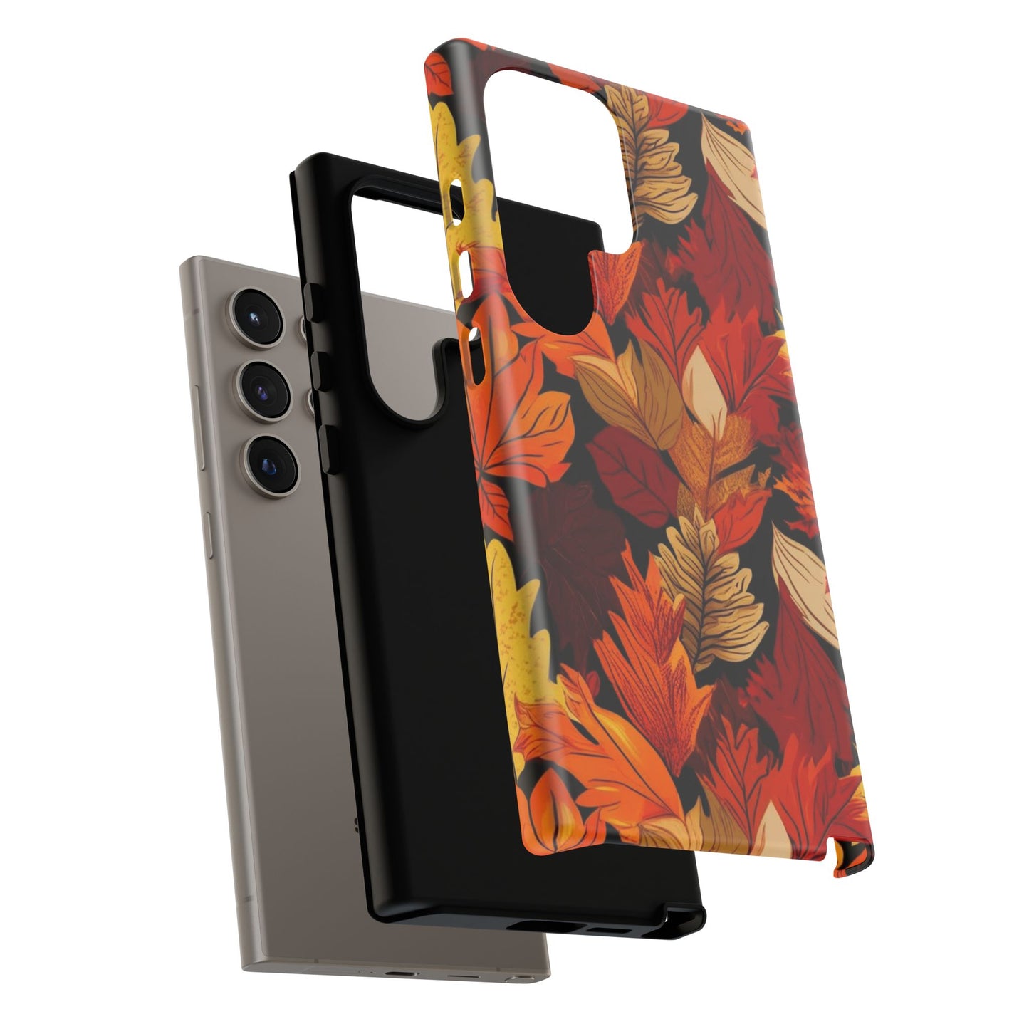 Leafy Tough Cases, Autumn Phone Cover, Protective Smartphone Shell, Nature Lover Gift, Fall Accessories