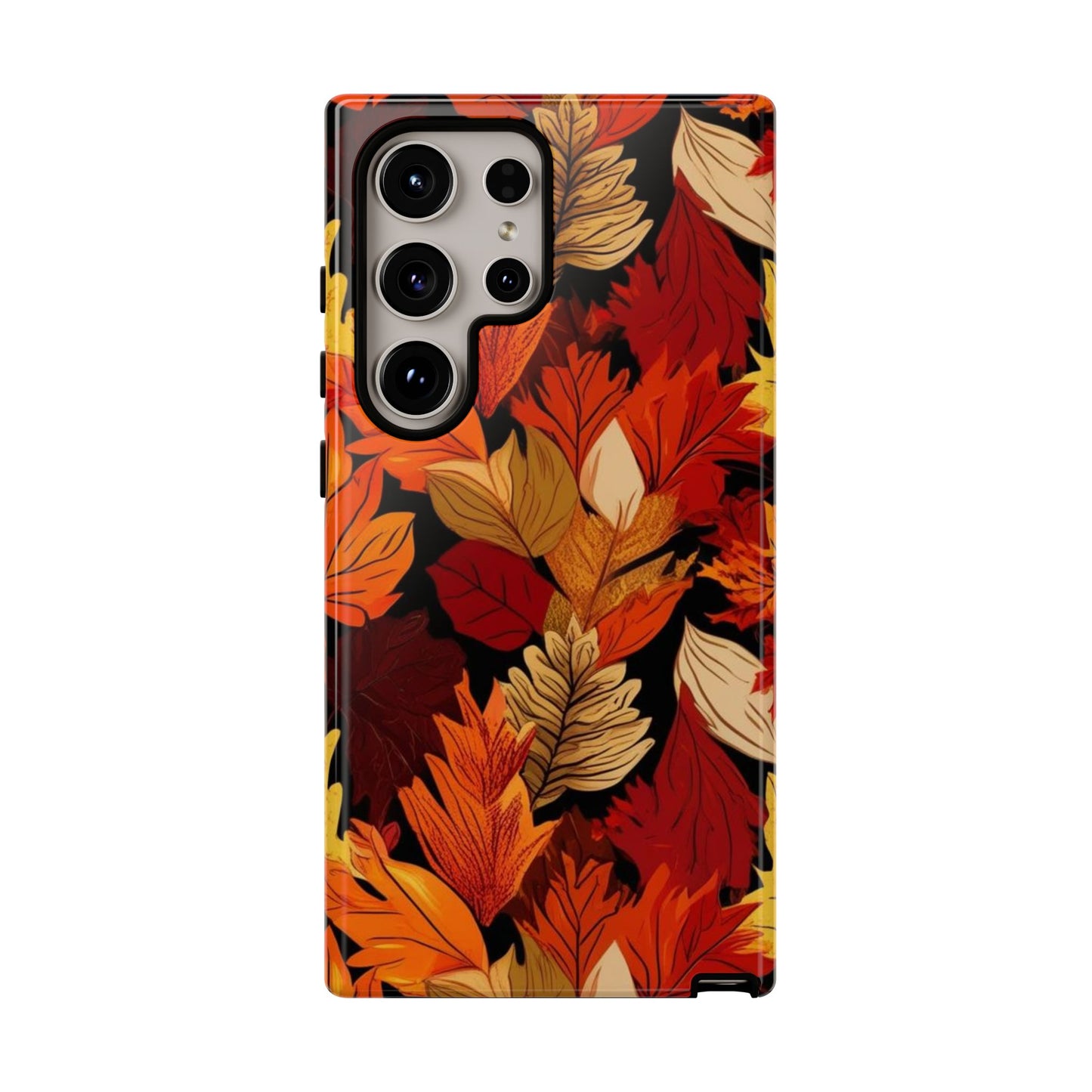 Leafy Tough Cases, Autumn Phone Cover, Protective Smartphone Shell, Nature Lover Gift, Fall Accessories
