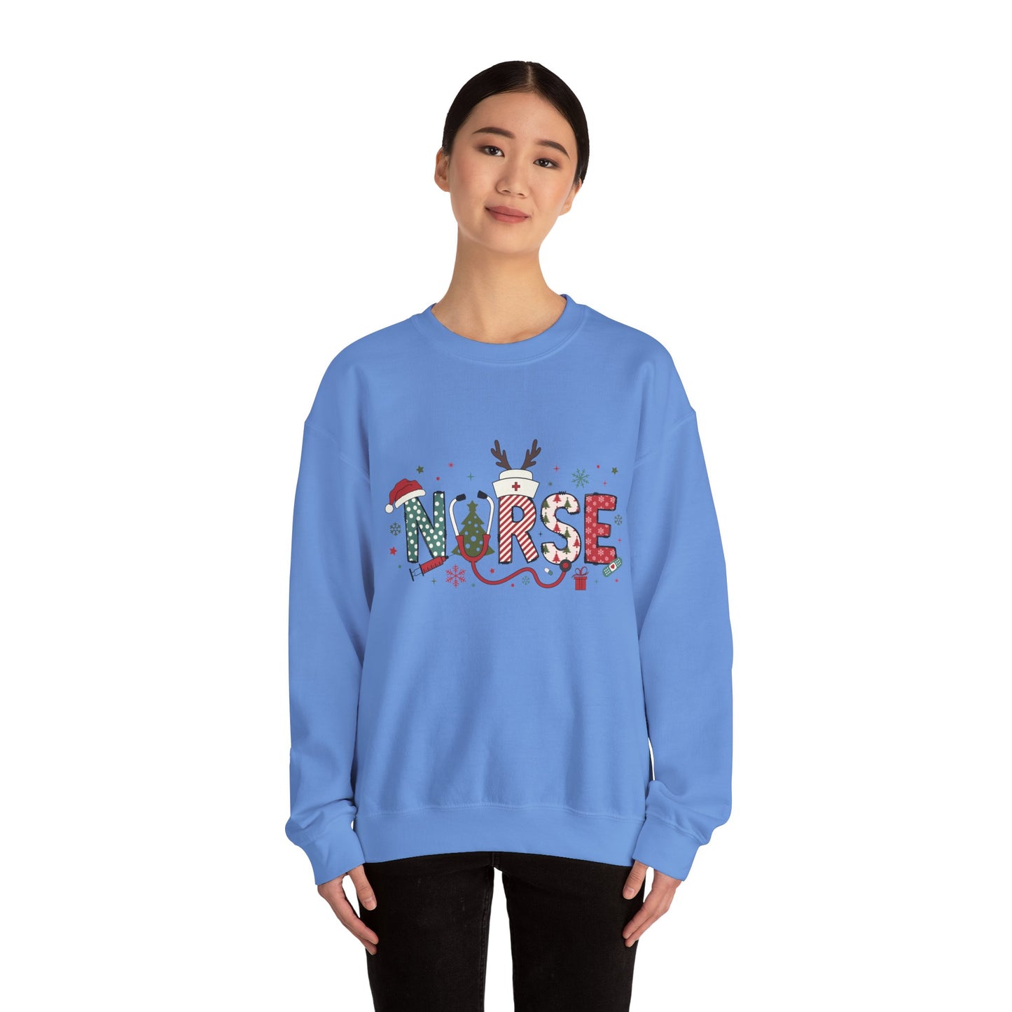 Christmas Nurse Sweatshirt, Holiday Medical Gift, Xmas RN Apparel, Festive Healthcare Clothing, Winter Nurse Jumper
