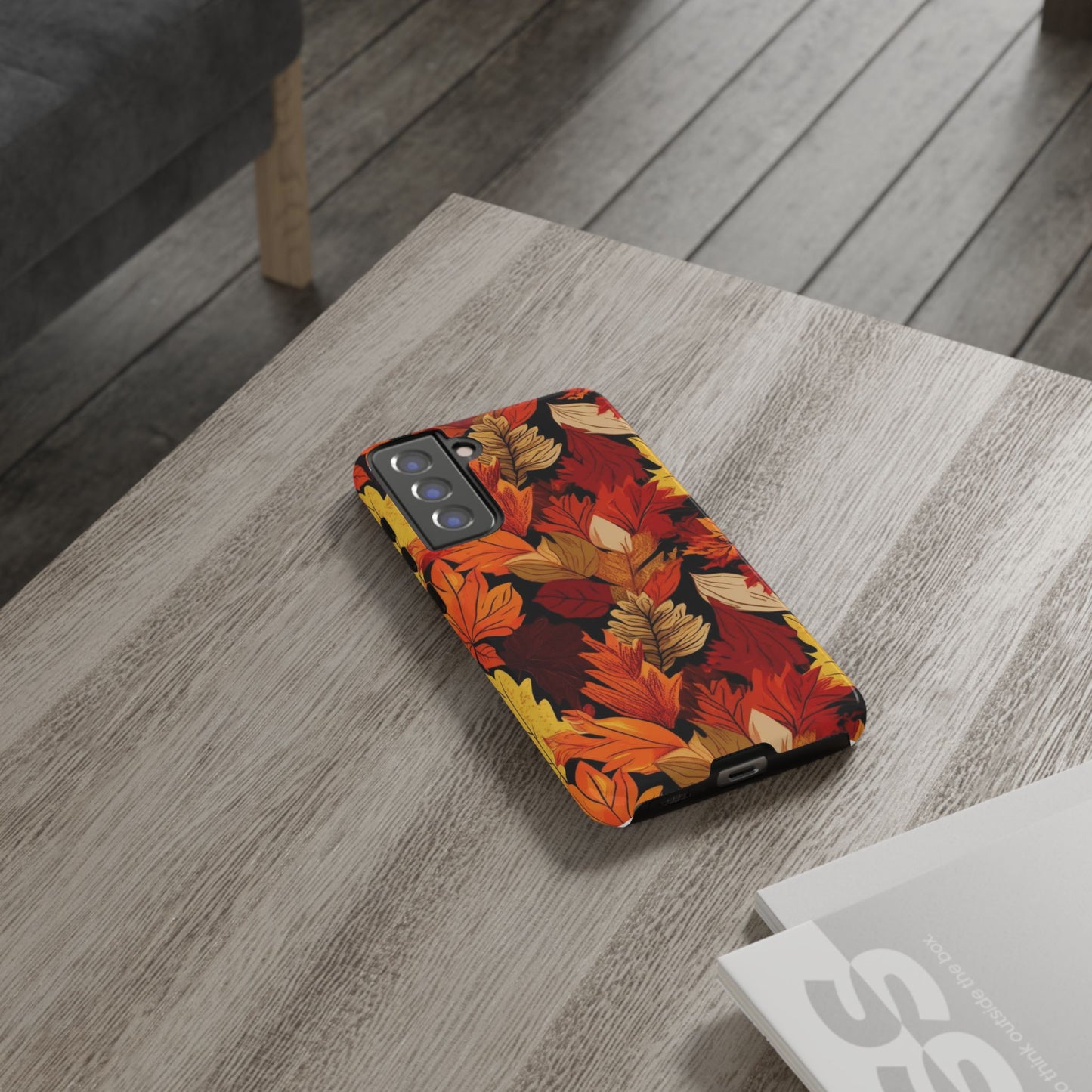 Leafy Tough Cases, Autumn Phone Cover, Protective Smartphone Shell, Nature Lover Gift, Fall Accessories