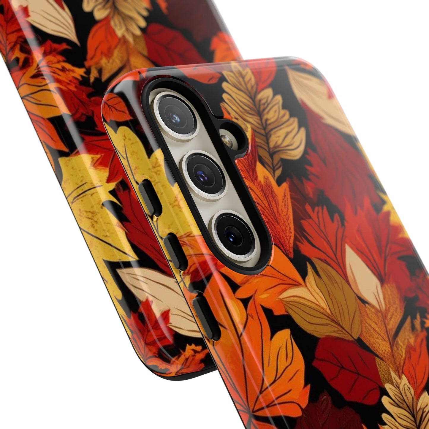 Leafy Tough Cases, Autumn Phone Cover, Protective Smartphone Shell, Nature Lover Gift, Fall Accessories