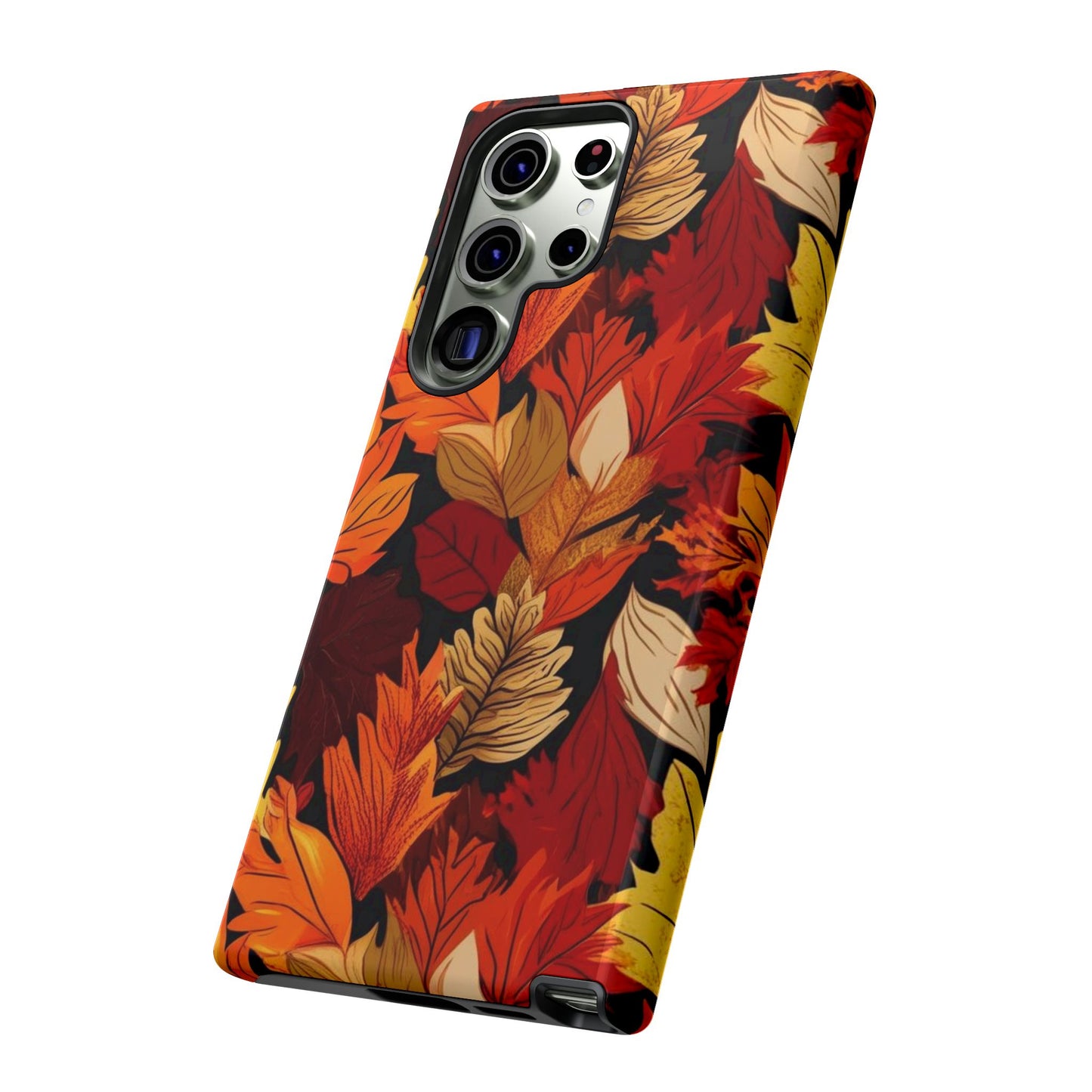 Leafy Tough Cases, Autumn Phone Cover, Protective Smartphone Shell, Nature Lover Gift, Fall Accessories