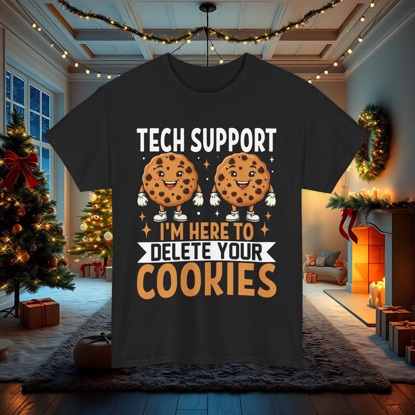 Funny Tech Support I'm Here to Delete Your Cookies Unisex Tee, Humorous Computer Geek Shirt, IT Support Gift, Programmer T-Shirt, Gamer Top,