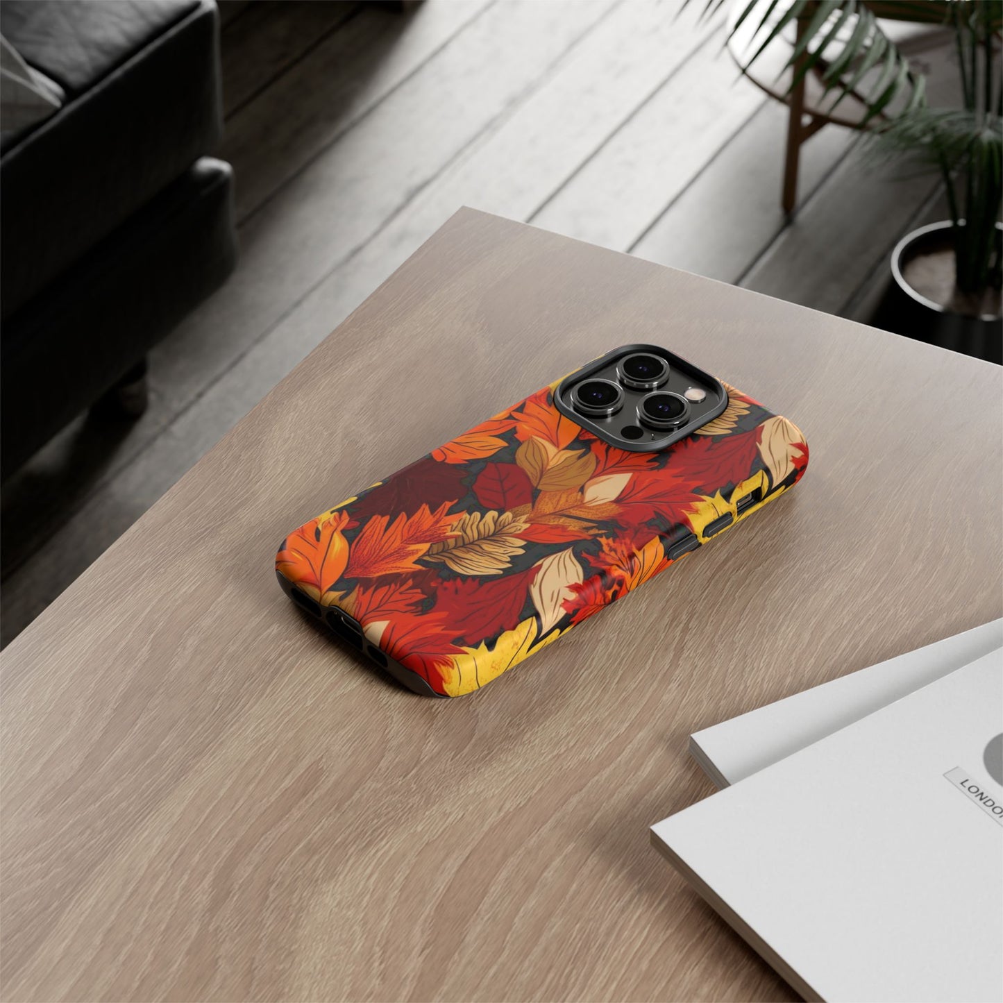 Leafy Tough Cases, Autumn Phone Cover, Protective Smartphone Shell, Nature Lover Gift, Fall Accessories