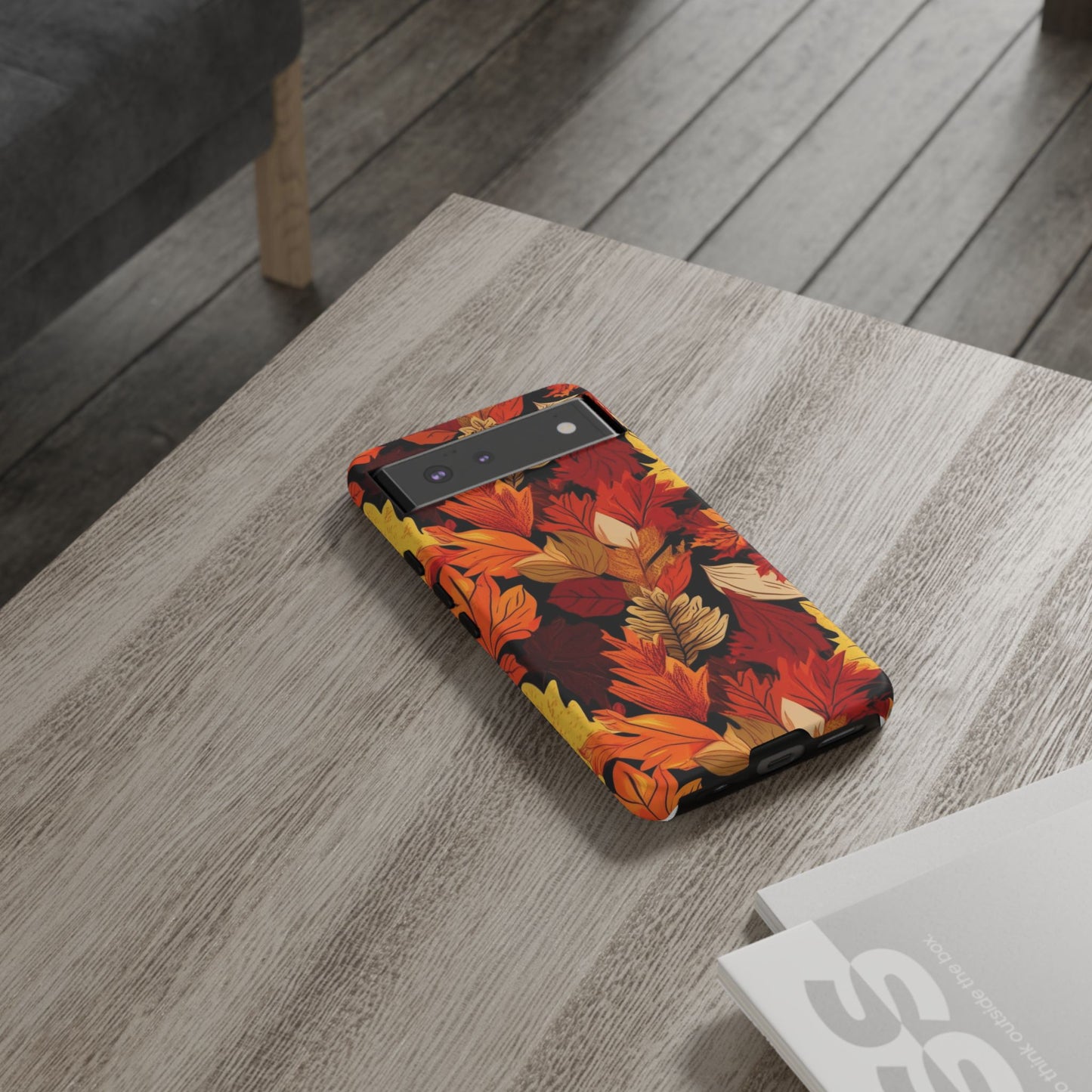 Leafy Tough Cases, Autumn Phone Cover, Protective Smartphone Shell, Nature Lover Gift, Fall Accessories