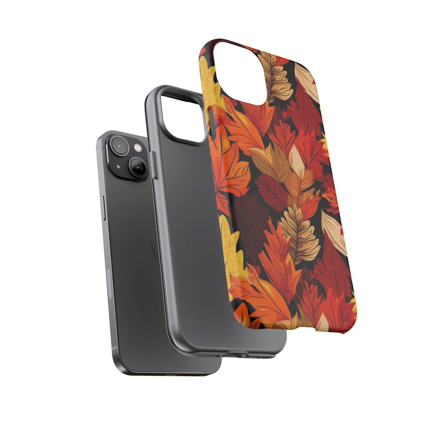 Leafy Tough Cases, Autumn Phone Cover, Protective Smartphone Shell, Nature Lover Gift, Fall Accessories