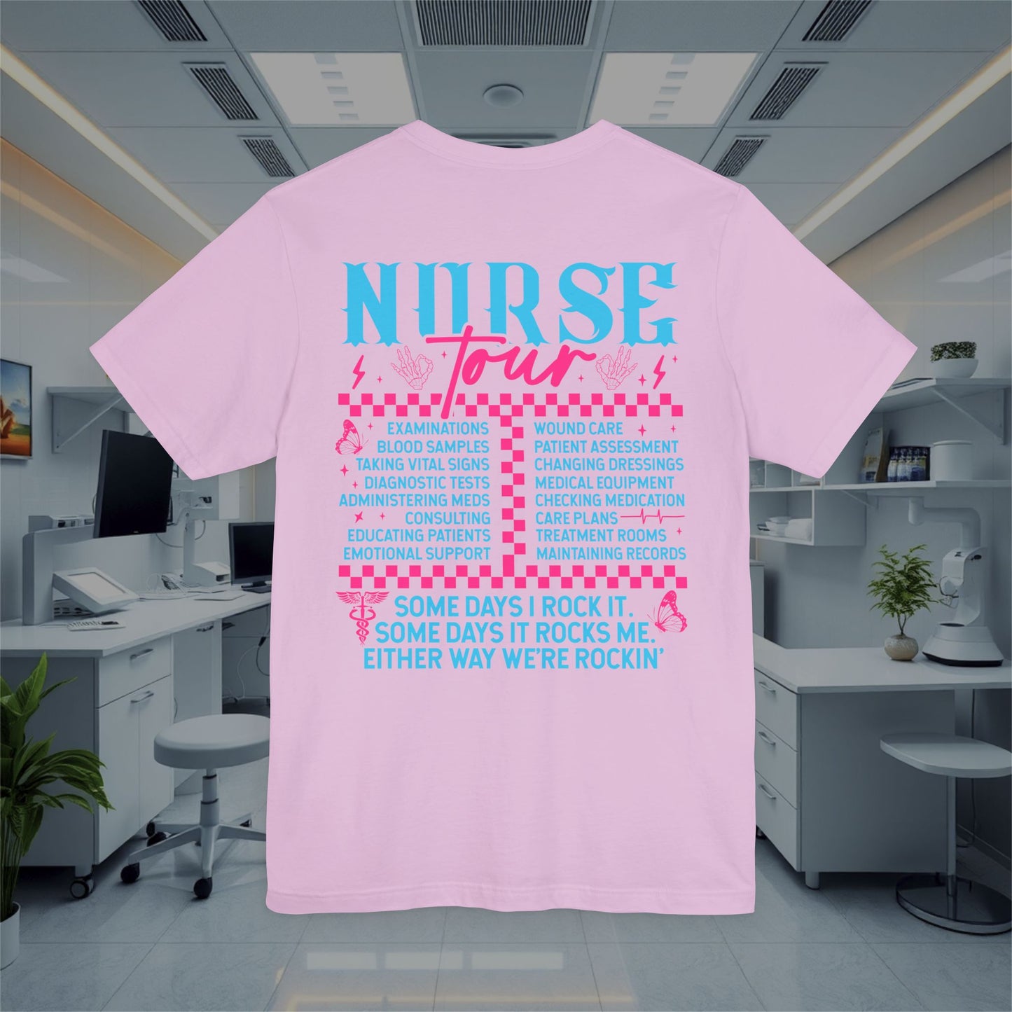 Nurse Tour Unisex Tee, Nursing T-Shirt, Medical Top, Healthcare Nurse Shirt, Hospital Apparel