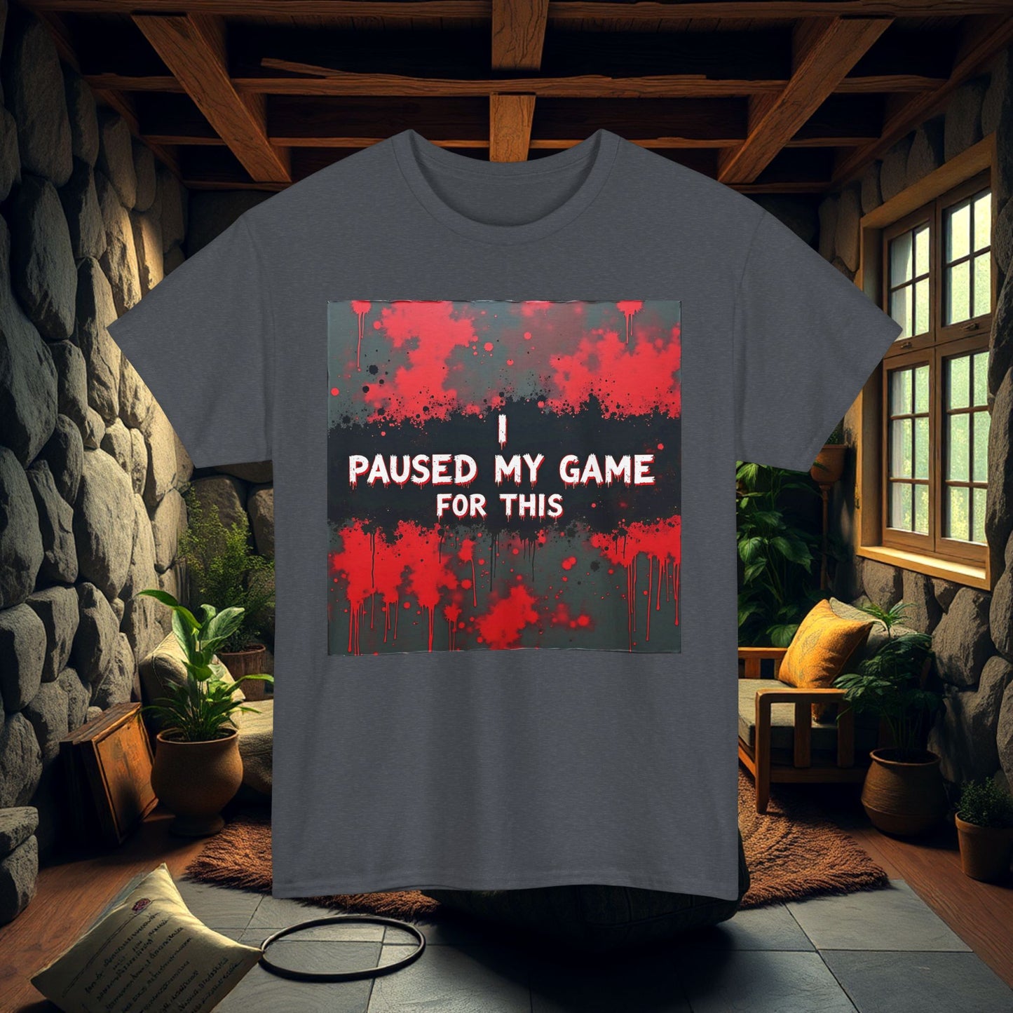 Funny 'I paused my Game For This' Gaming Tee, Gamer Gift, Video Game Lover Shirt, Gaming Apparel, Unisex Cotton Shirt