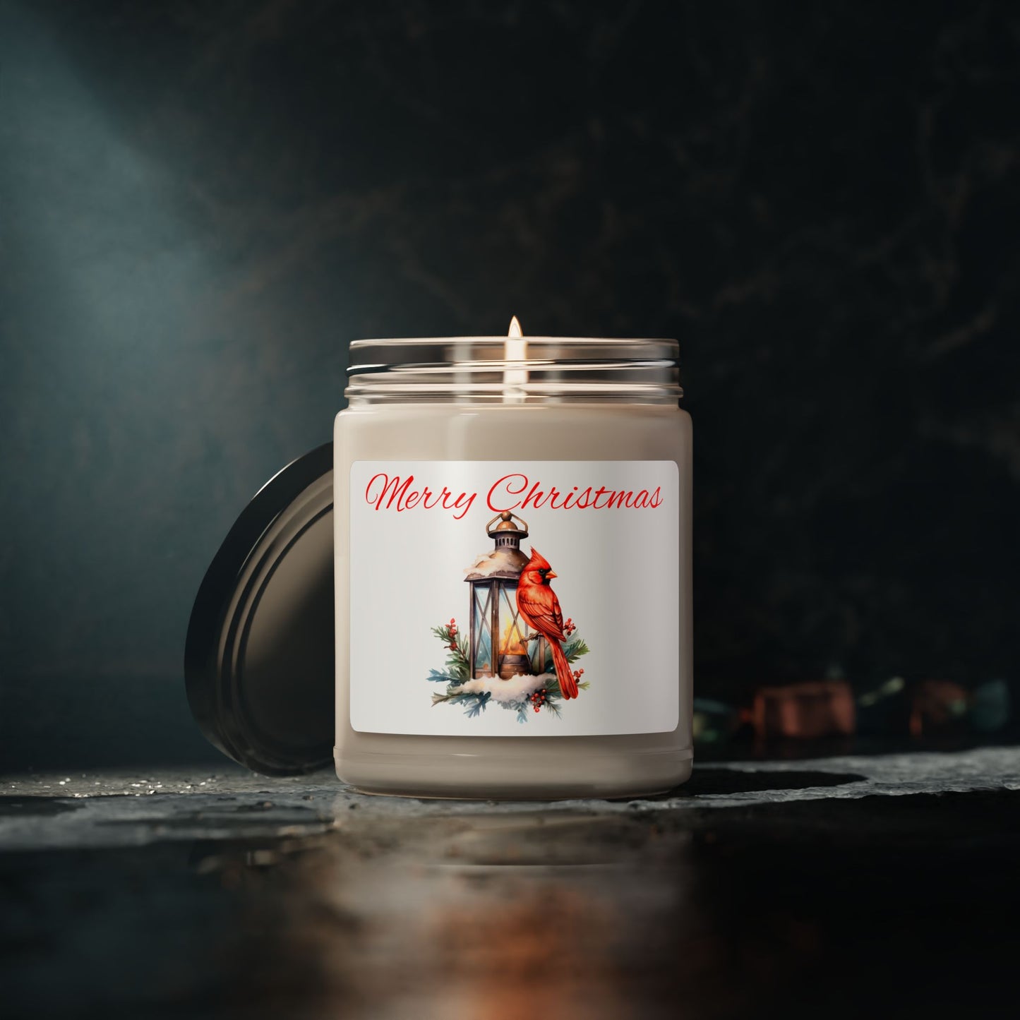 Christmas Cardinal Soy Candle, Holiday Scented Candle, Festive Candle Gift, Winter Home Decor, Christmas Gift Idea, Cardinal Lover Gift