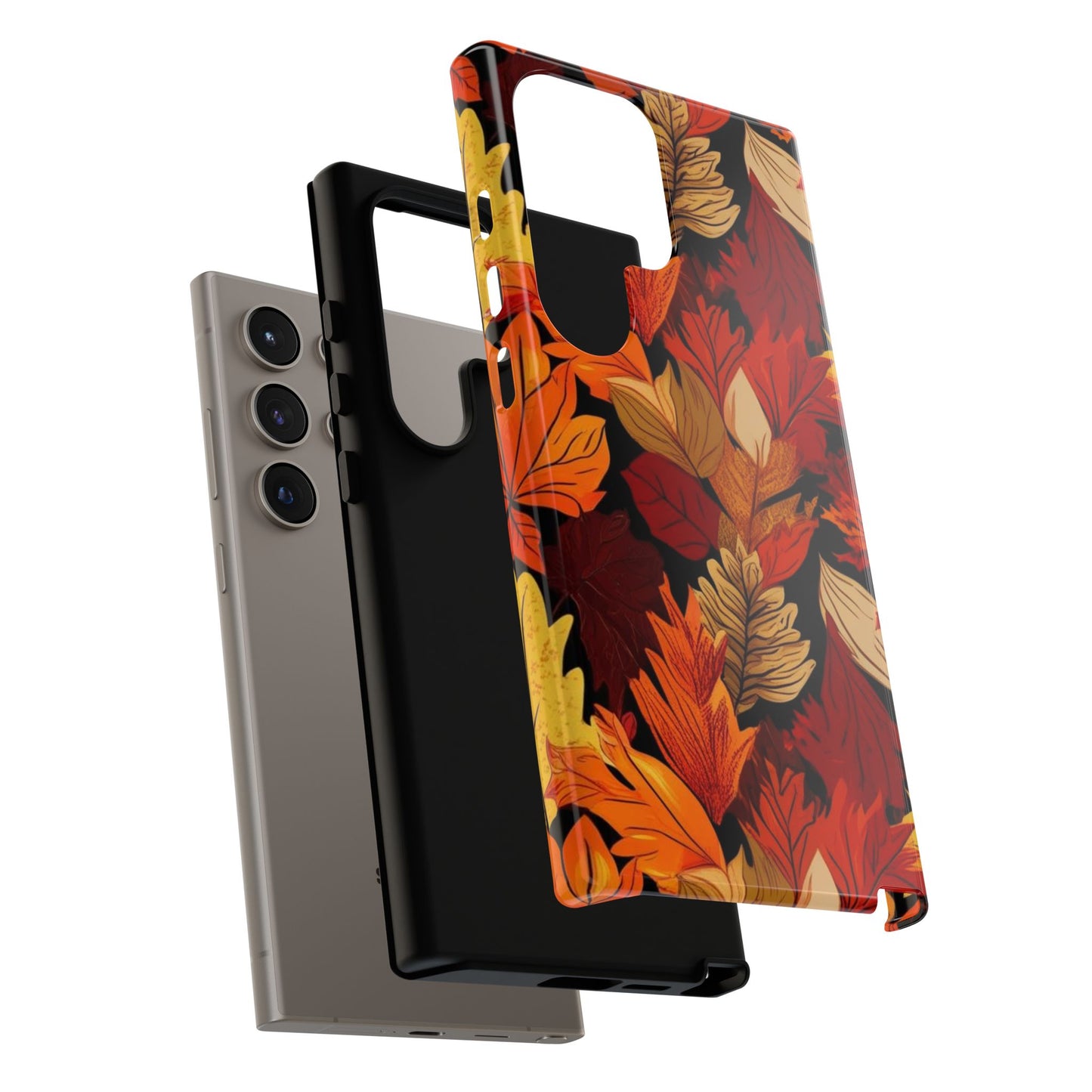 Leafy Tough Cases, Autumn Phone Cover, Protective Smartphone Shell, Nature Lover Gift, Fall Accessories