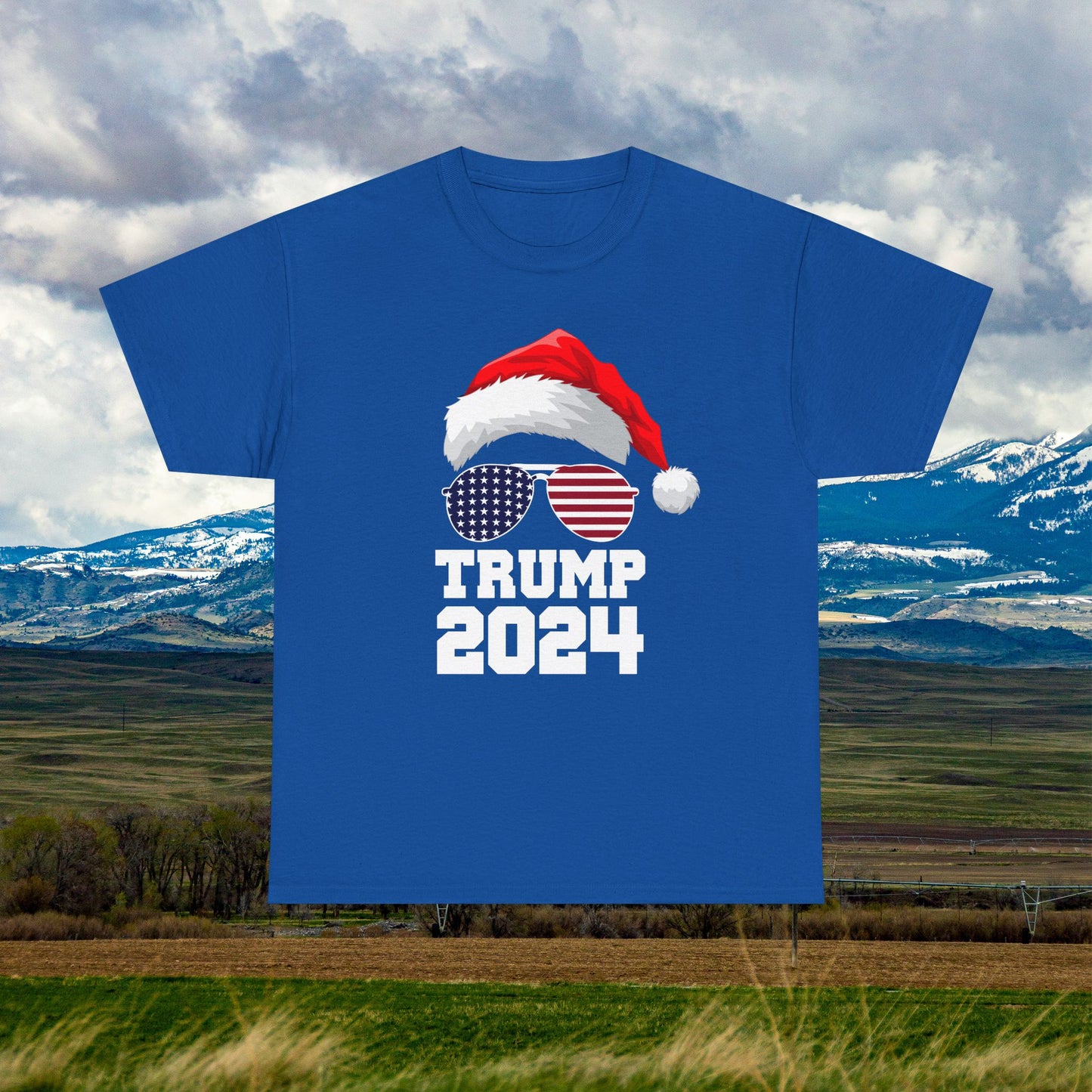 Trump Shirt, Trump Christmas Shirt, Trump Happy Holidays Shirt Unisex Heavy Cotton Tee, Political Tee, Patriotic Christmas Tee, Conservative