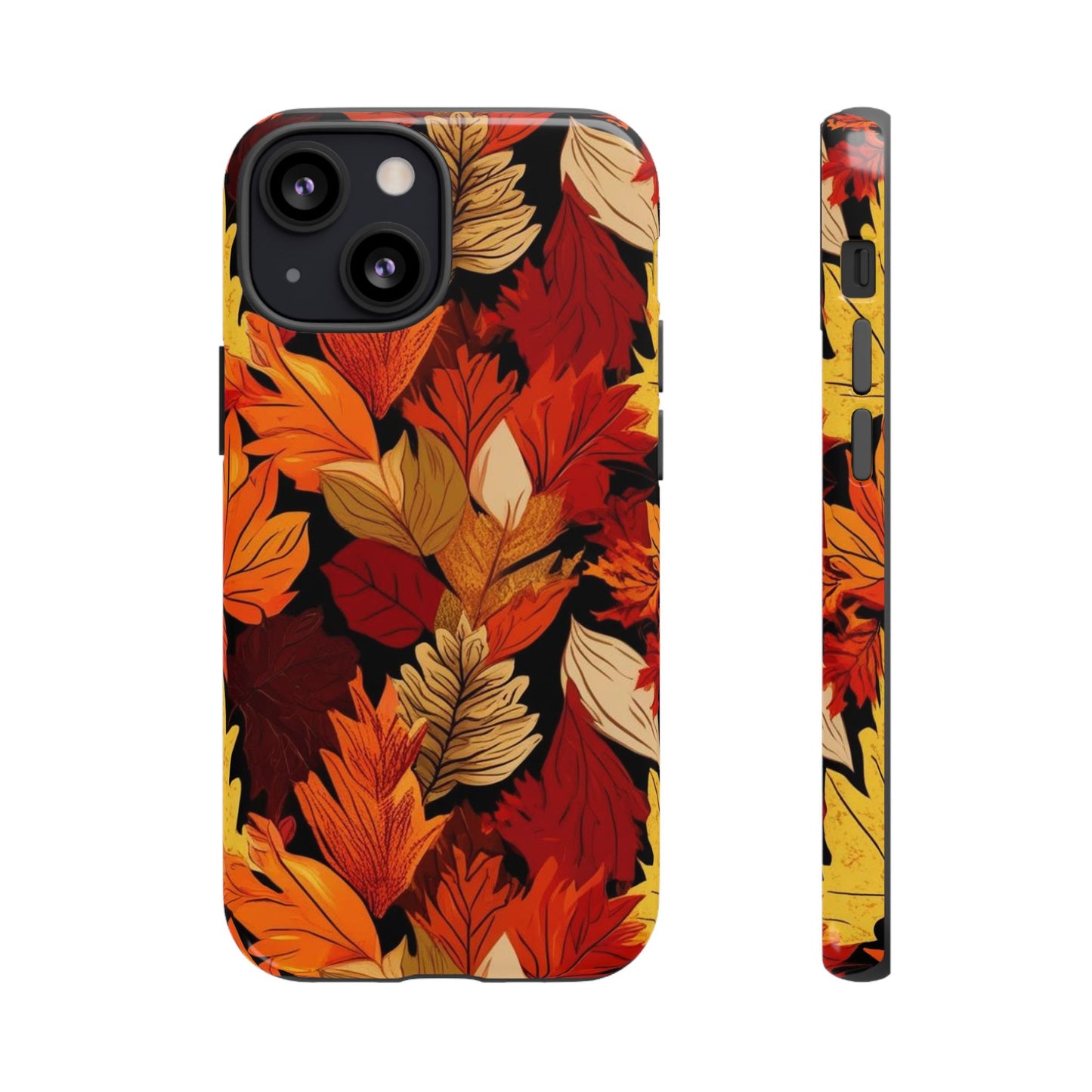 Leafy Tough Cases, Autumn Phone Cover, Protective Smartphone Shell, Nature Lover Gift, Fall Accessories