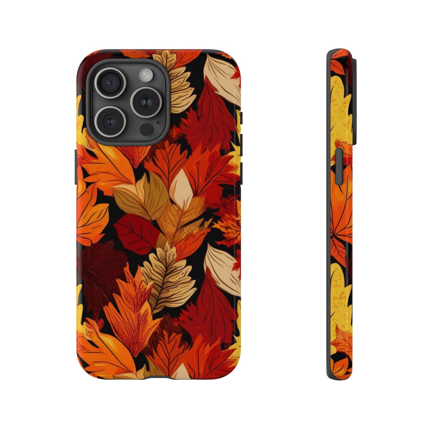 Leafy Tough Cases, Autumn Phone Cover, Protective Smartphone Shell, Nature Lover Gift, Fall Accessories