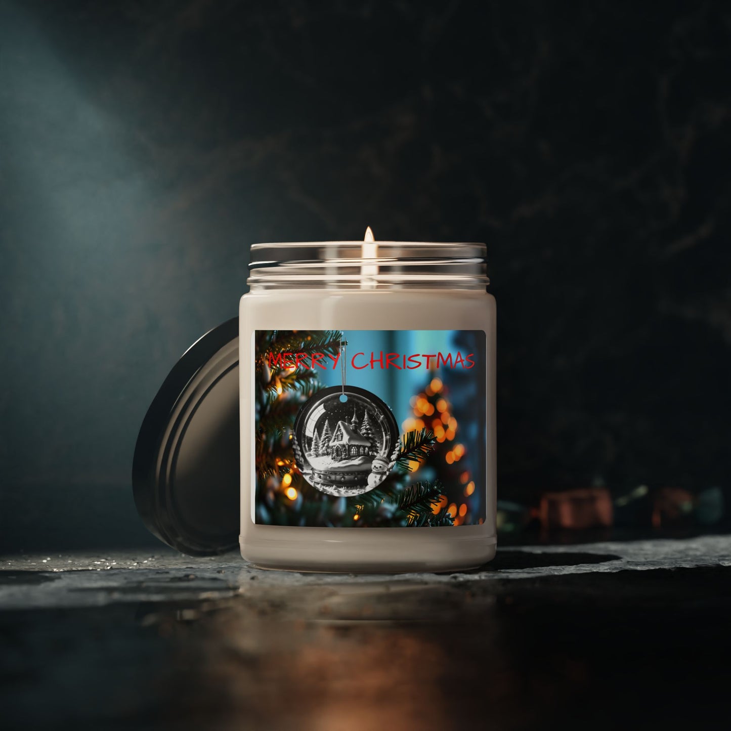 Christmas Ornament Soy Candle, Holiday Scented Candle, Festive Home Decor, Christmas Gift Idea, Winter Season Decoration, Unique Christmas