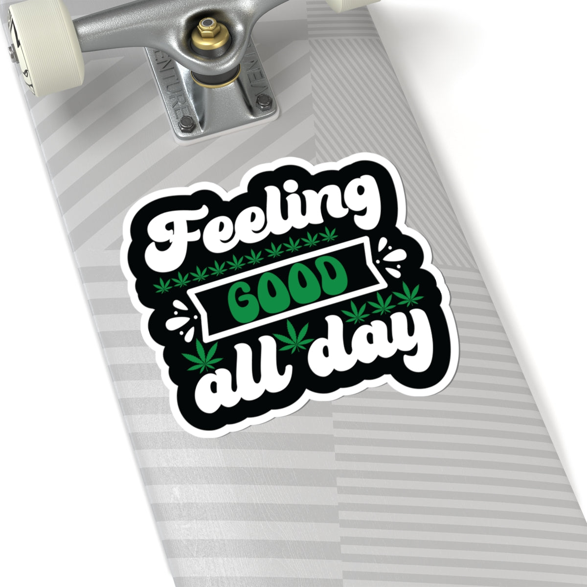 Feeling Good All Day Cannabis Stickers, Weed Decals, Marijuana Labels, Ganja Sticker Set, Stoner Gift Accessories