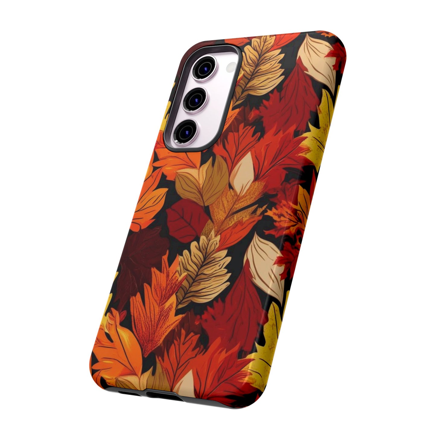 Leafy Tough Cases, Autumn Phone Cover, Protective Smartphone Shell, Nature Lover Gift, Fall Accessories