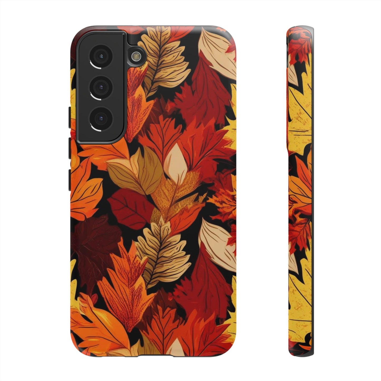 Leafy Tough Cases, Autumn Phone Cover, Protective Smartphone Shell, Nature Lover Gift, Fall Accessories