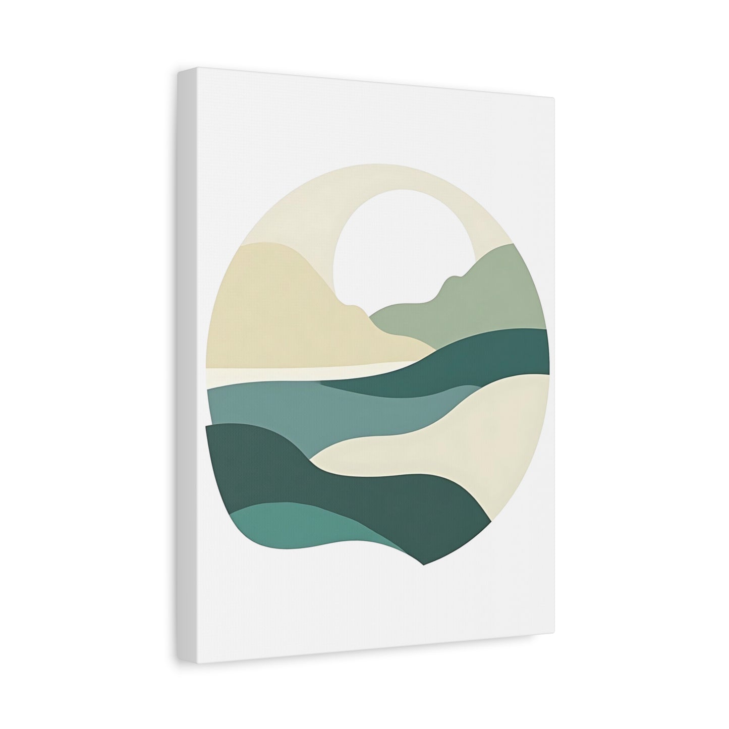 Matte Canvas Art Print, Japandi Style Wall Decor, Stretched Canvas, 1 25", Minimalist Japanese Nordic Art, Home Office Decor, Modern
